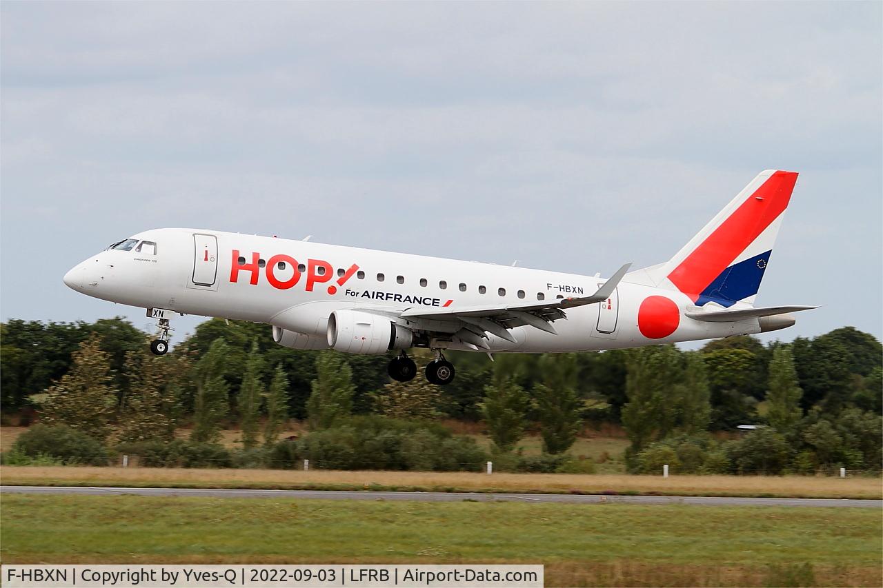 F-HBXN, 2003 Embraer 170LR (ERJ-170-100LR) C/N 17000011, Embraer 170LR, Landing rwy 25L, Brest-Bretagne Airport (LFRB-BES)