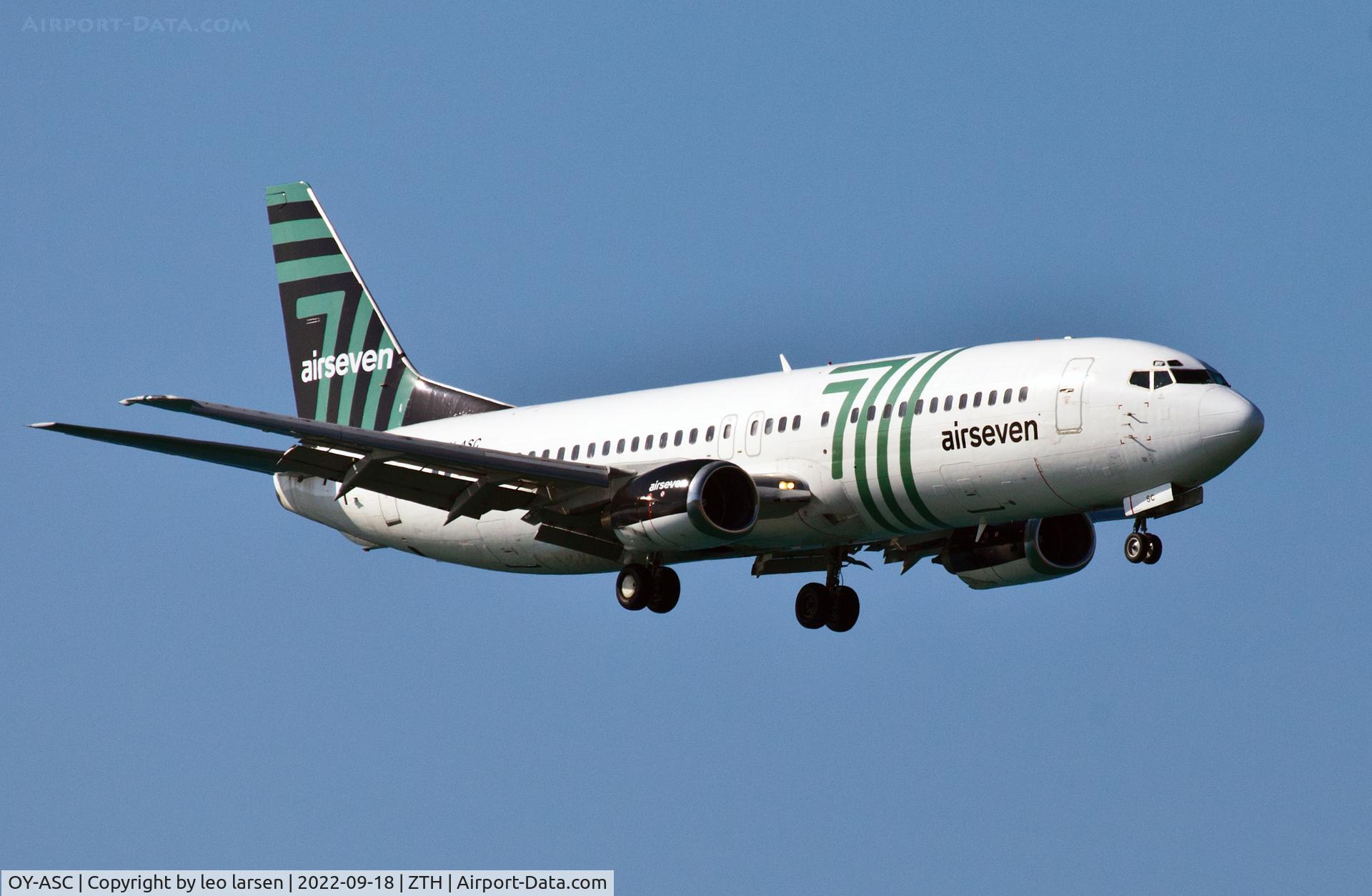 OY-ASC, 1990 Boeing 737-4K5 C/N 24901, Zakynthos 18.9.2022