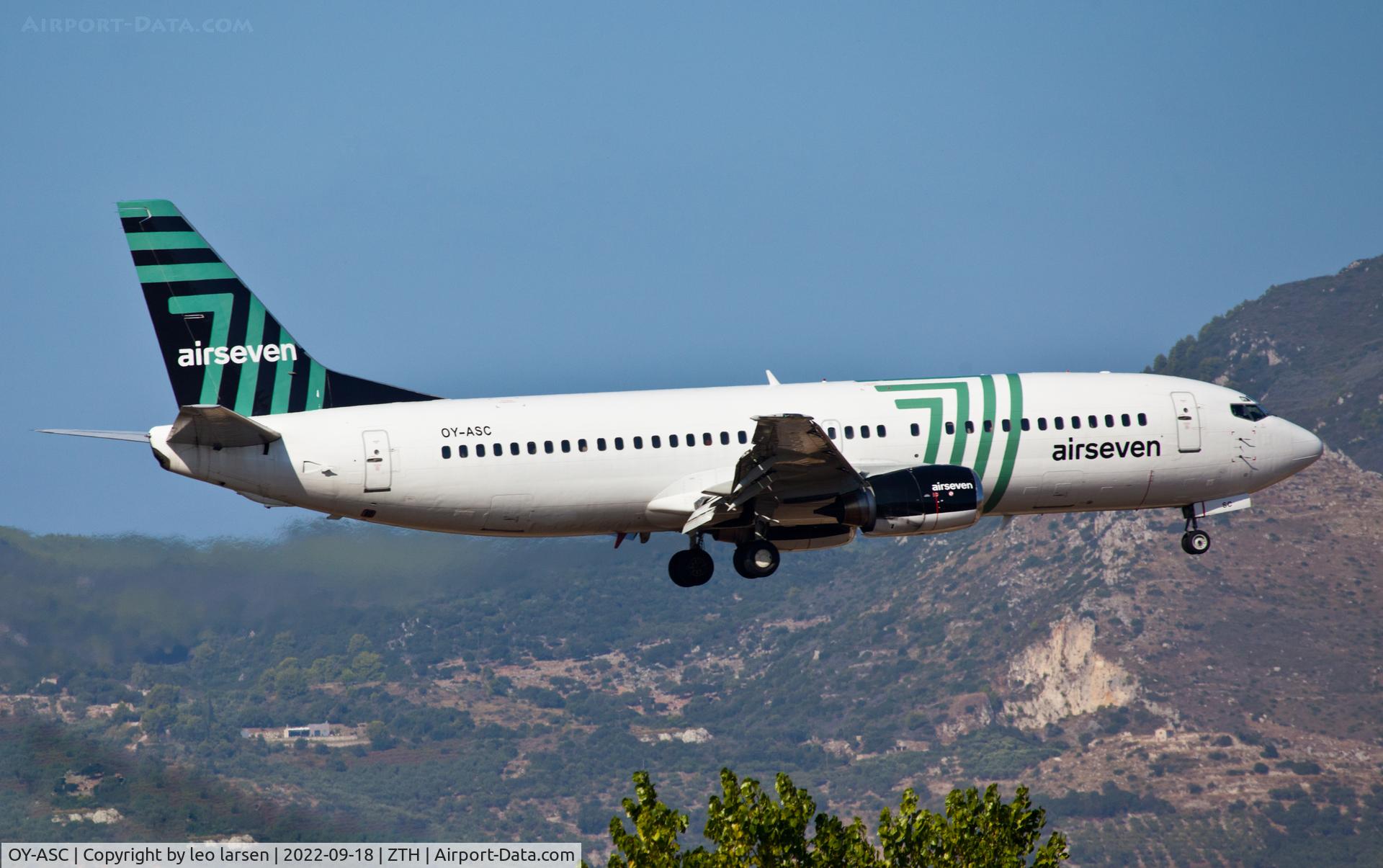 OY-ASC, 1990 Boeing 737-4K5 C/N 24901, Zakynthos 18.9.2022