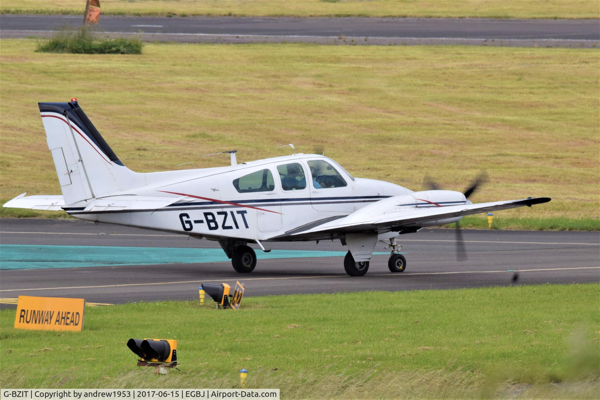 G-BZIT, 1964 Beech 95-B55 Baron Baron C/N TC-564, G-BZIT at Gloucestershire Airport.