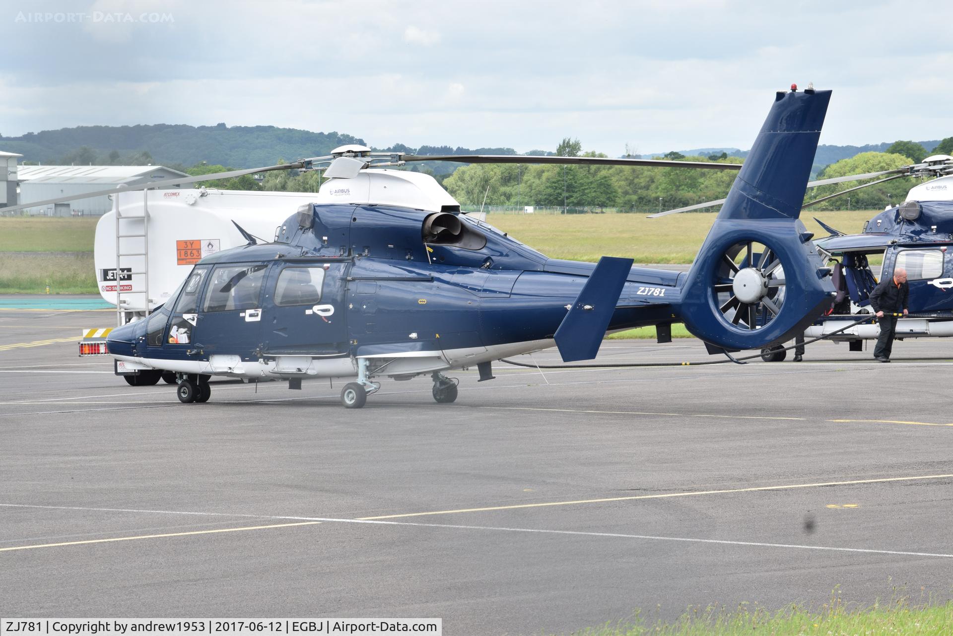 ZJ781, Eurocopter AS-365N-3 Dauphin 2 C/N 6813, ZJ781 at Gloucestershire Airport.