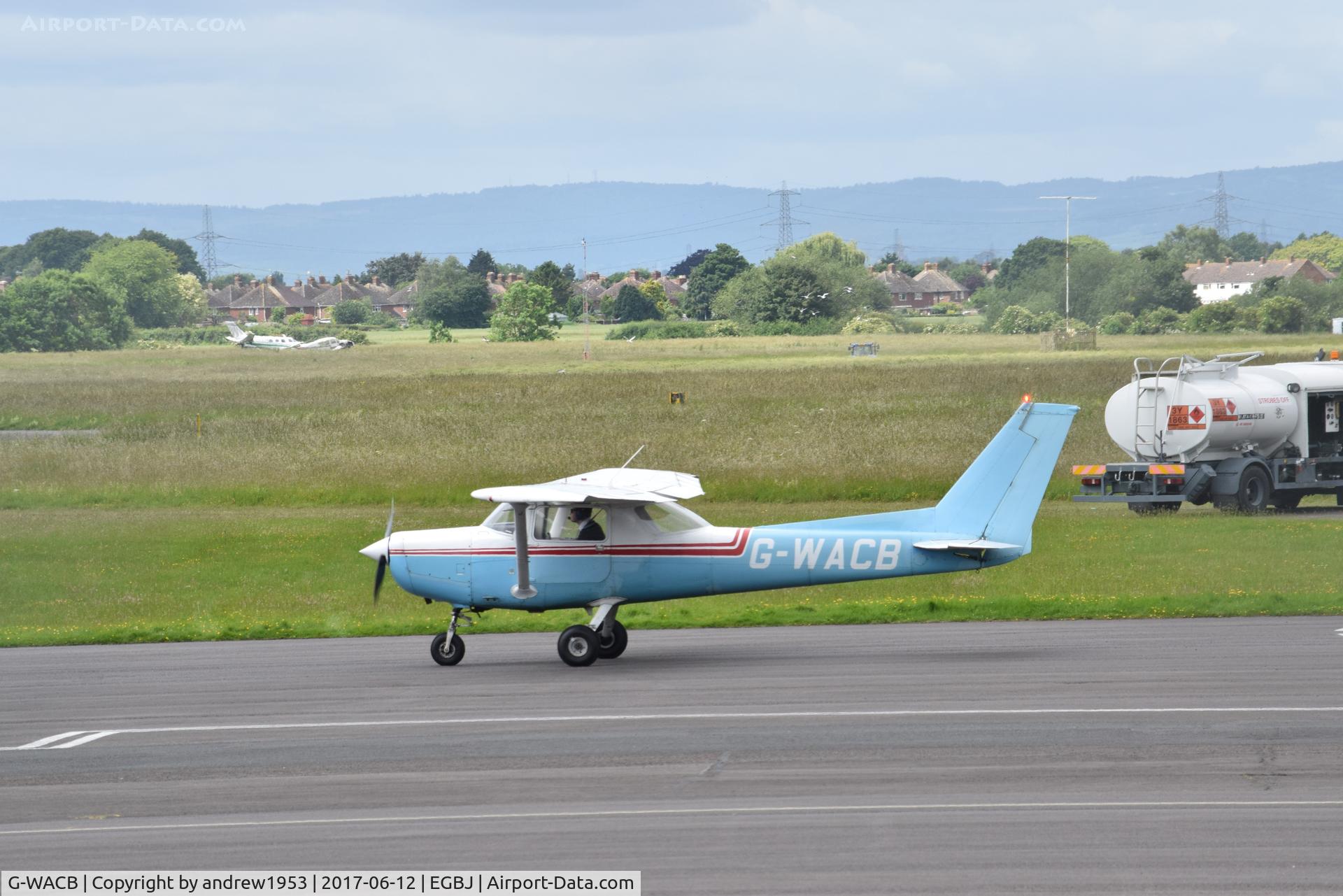 G-WACB, 1986 Reims Cessna F152 C/N 1972, G-WACB at Gloucestershire Airport.