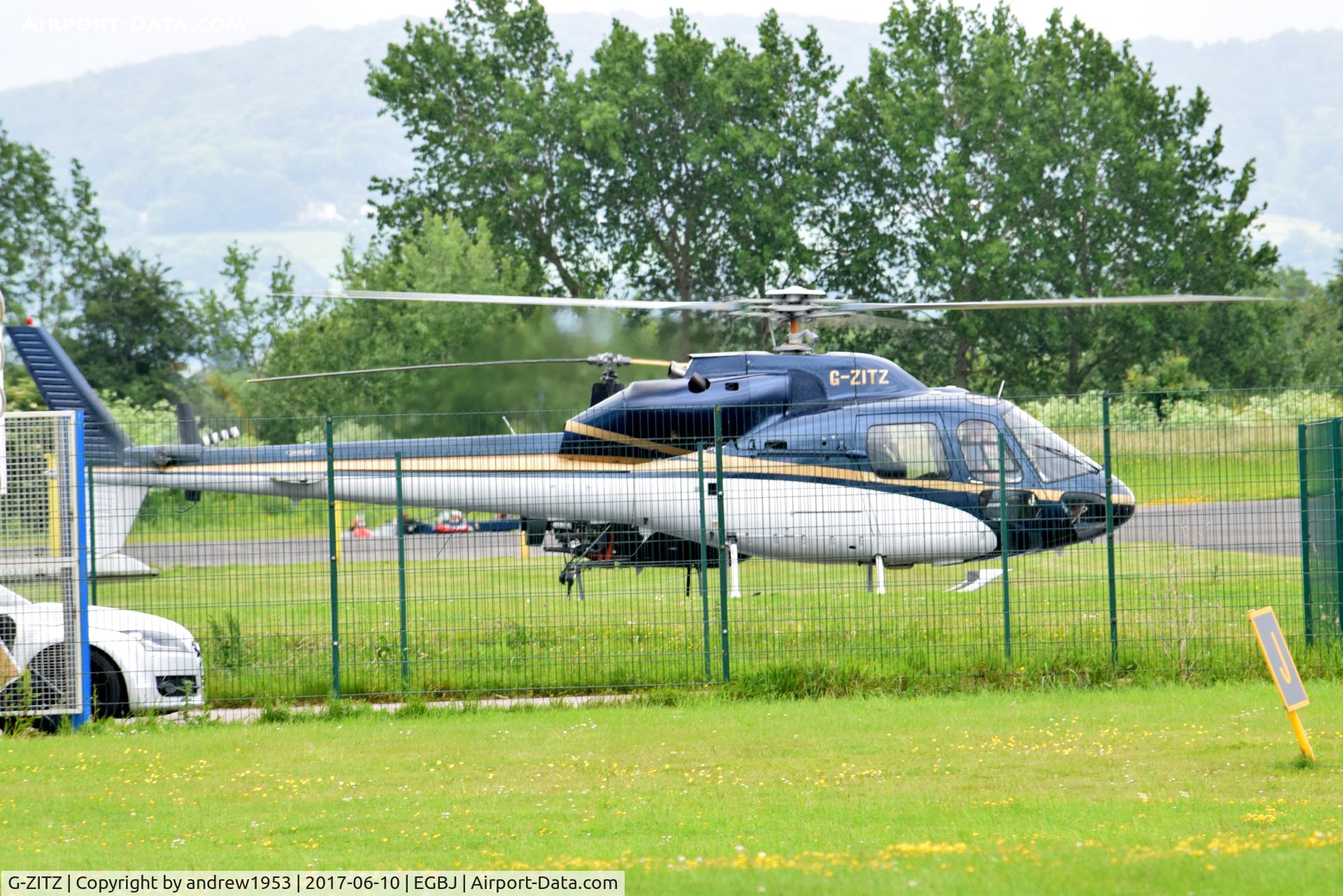 G-ZITZ, 1983 Aerospatiale AS-355F-2 Ecureuil 2 C/N 5135, G-ZITZ at Gloucestershire Airport.