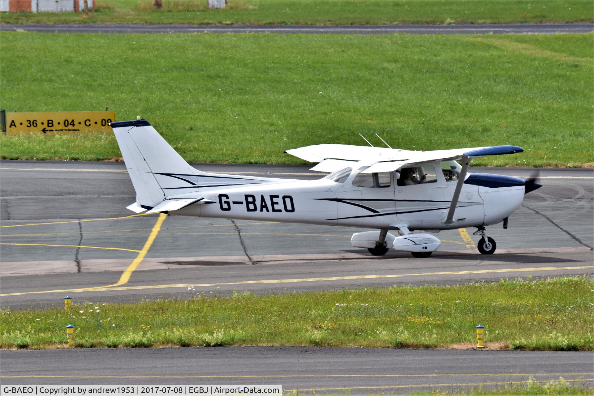 G-BAEO, 1973 Reims F172M Skyhawk Skyhawk C/N 0911, G-BAEO at Gloucestershire Airport.