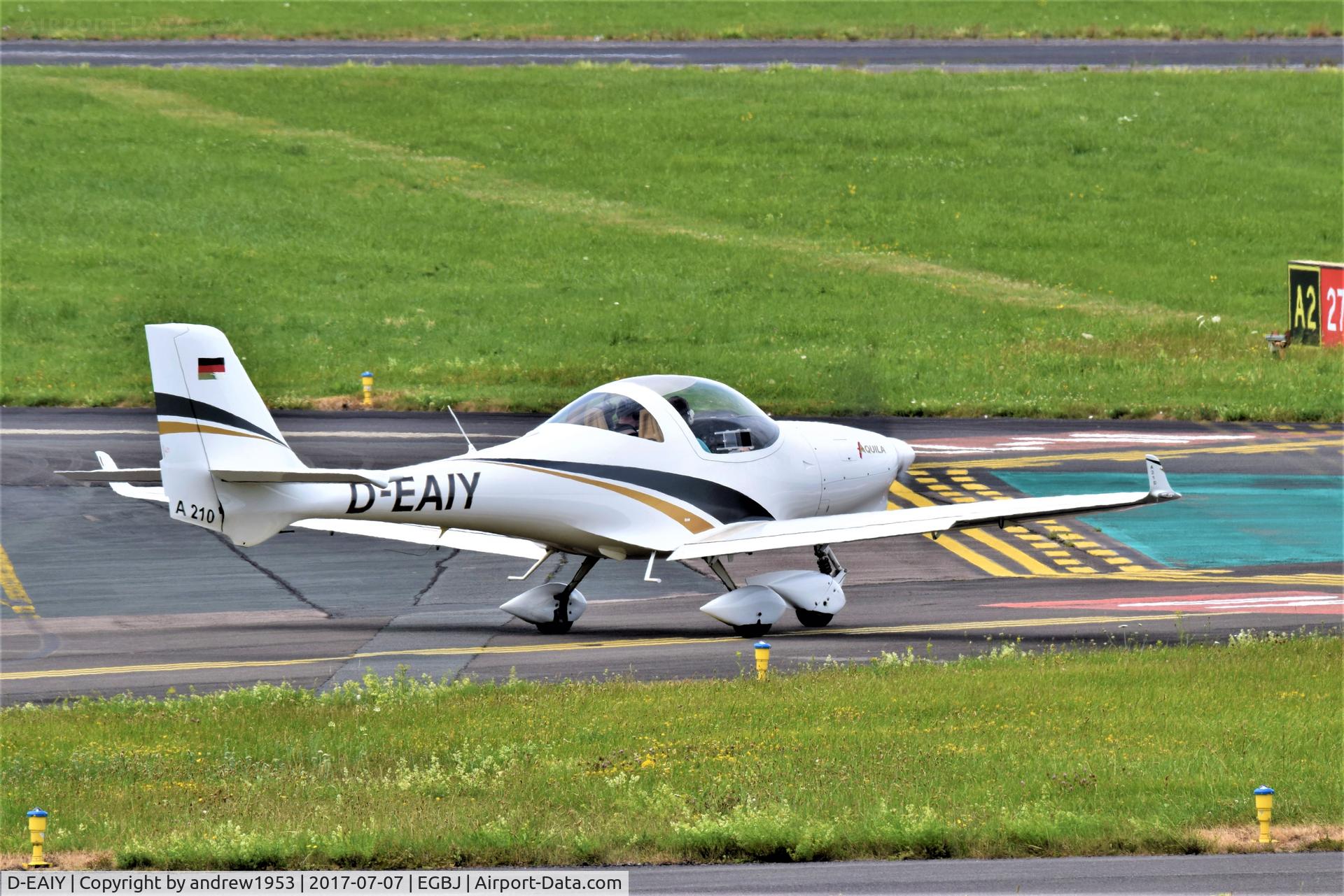 D-EAIY, 2011 Aquila A210 (AT01) C/N AT01-223, D-EAIY at Gloucestershire Airport.