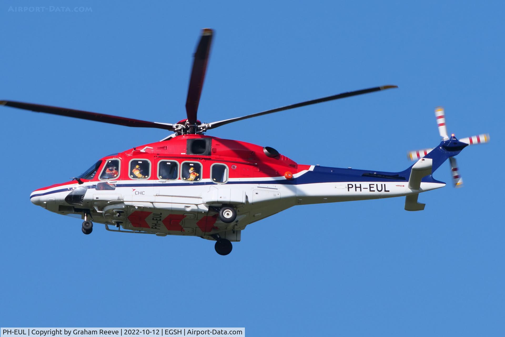 PH-EUL, 2018 AgustaWestland AW-189 C/N 89011, Landing at Norwich.