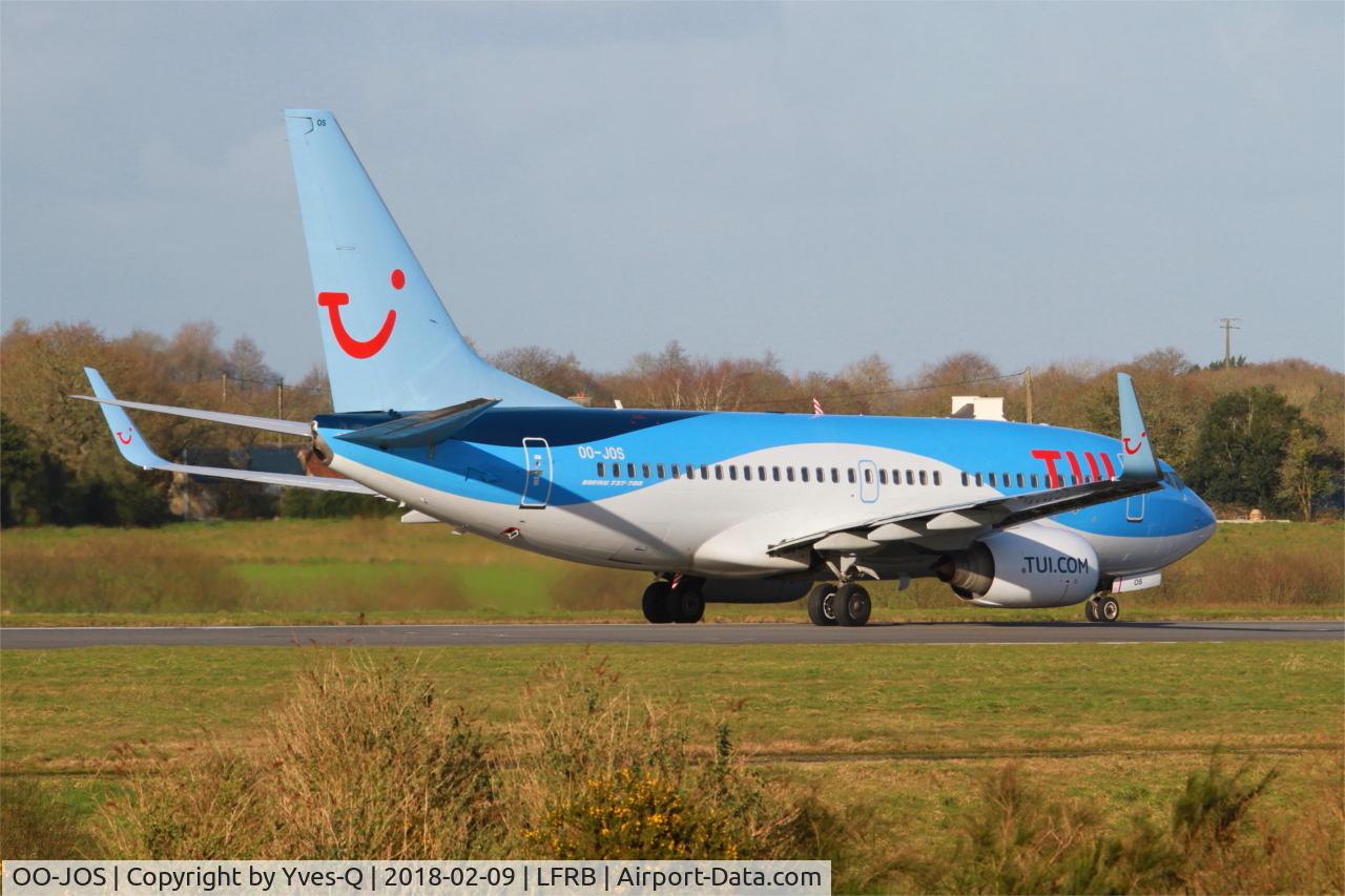 OO-JOS, 2008 Boeing 737-7K5 C/N 35282, Boeing 737-7K5, Taxiing rwy 25L, Brest-Bretagne airport (LFRB-BES)