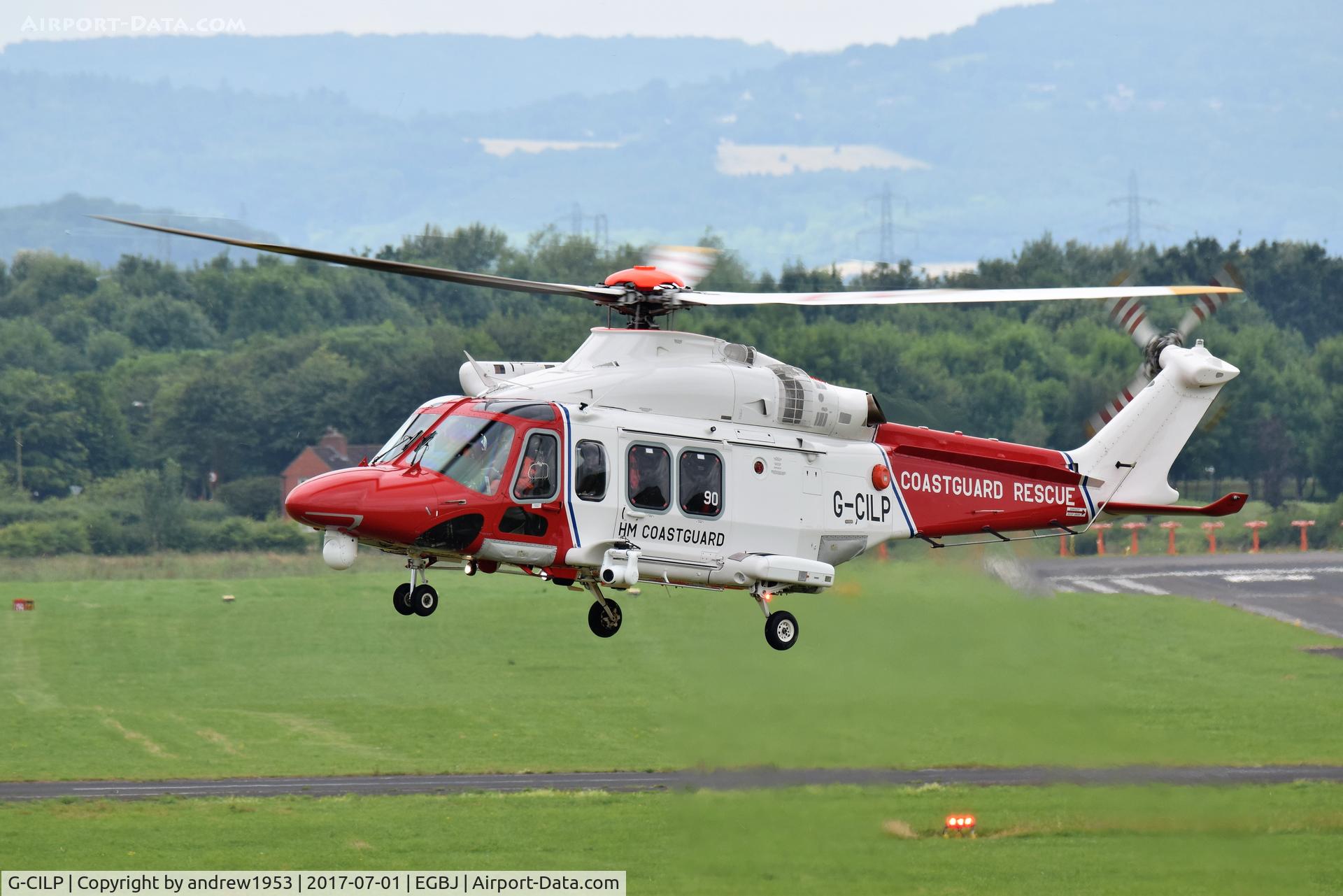 G-CILP, 2014 AgustaWestland AW-139 C/N 31590, G-CILP at Gloucestershire Airport.