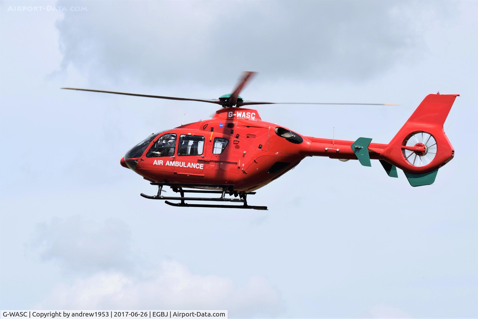 G-WASC, 2012 Eurocopter EC-135T-2+ C/N 1074, G-WASC at Gloucestershire Airport.