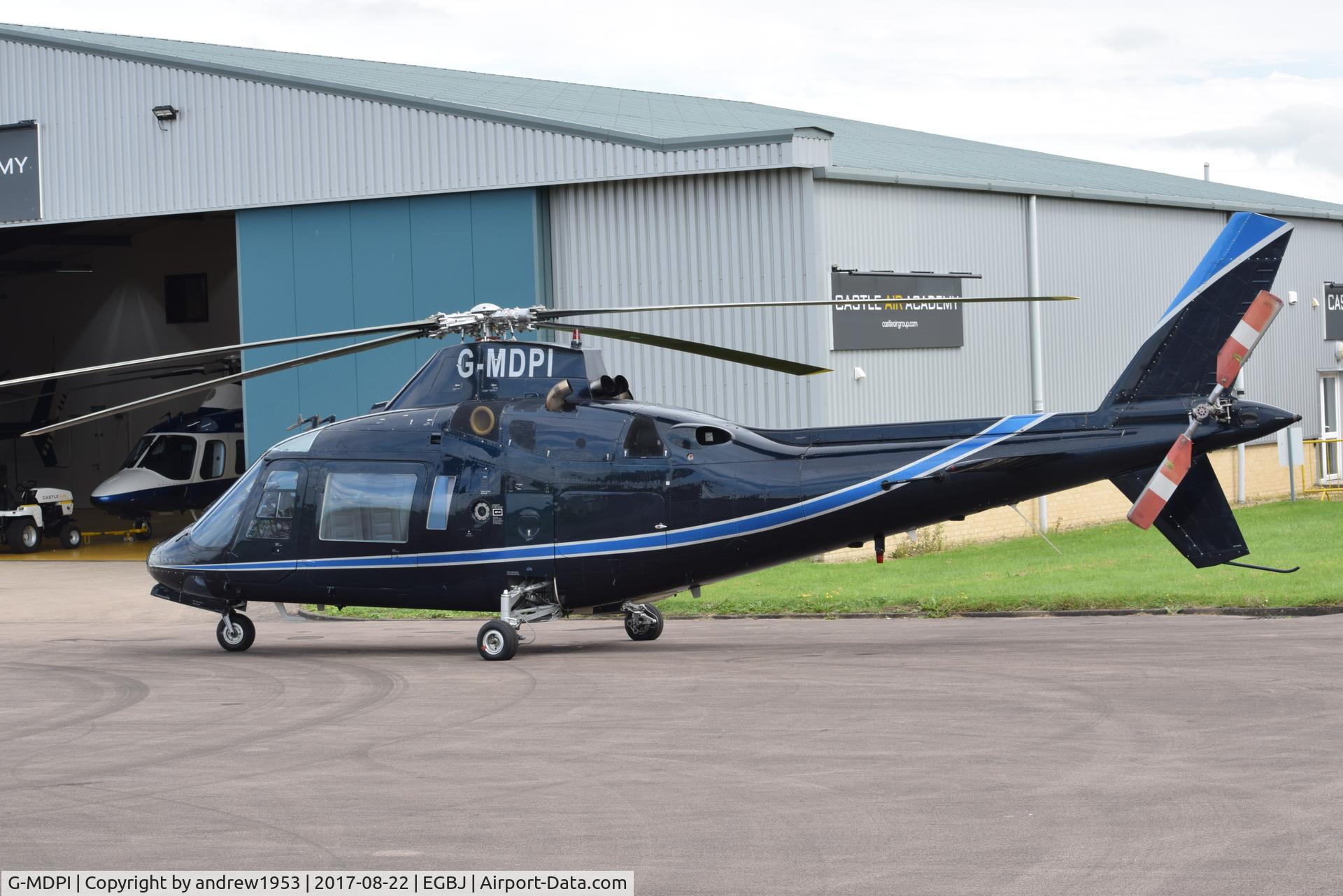 G-MDPI, 1987 Agusta A-109A-2 C/N 7393, G-MDPI at Gloucestershire Airport.