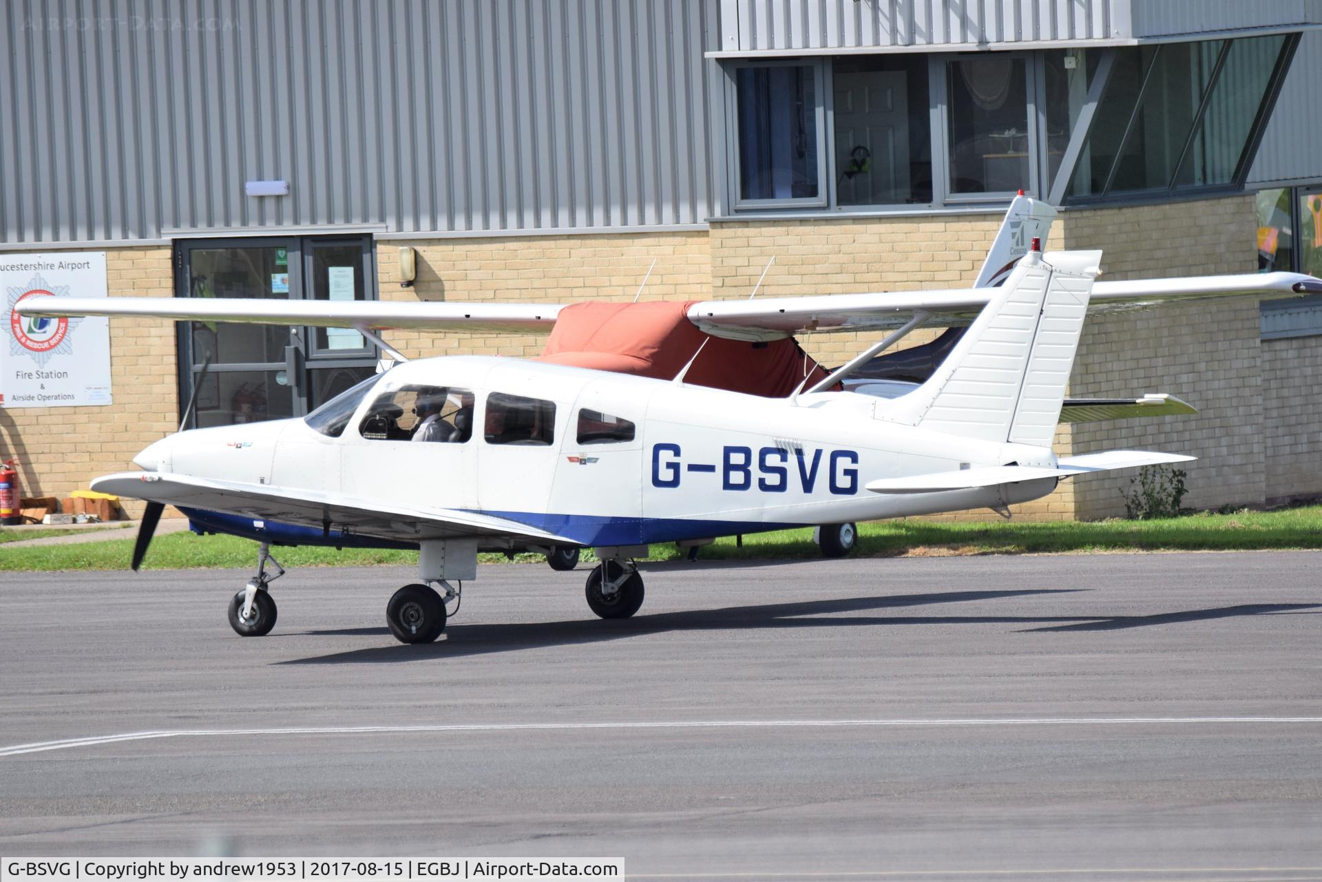 G-BSVG, 1984 Piper PA-28-161 Cherokee Warrior II C/N 28-8516013, G-BSVG at Gloucestershire Airport.