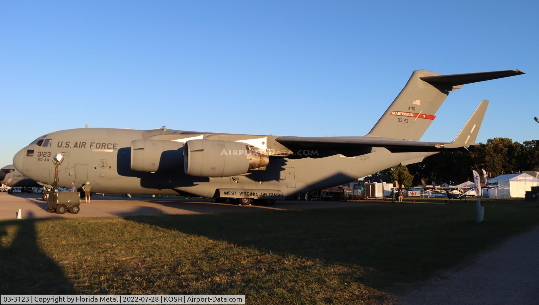 03-3123, 2003 Boeing C-17A Globemaster III C/N P-123, OSH 2022