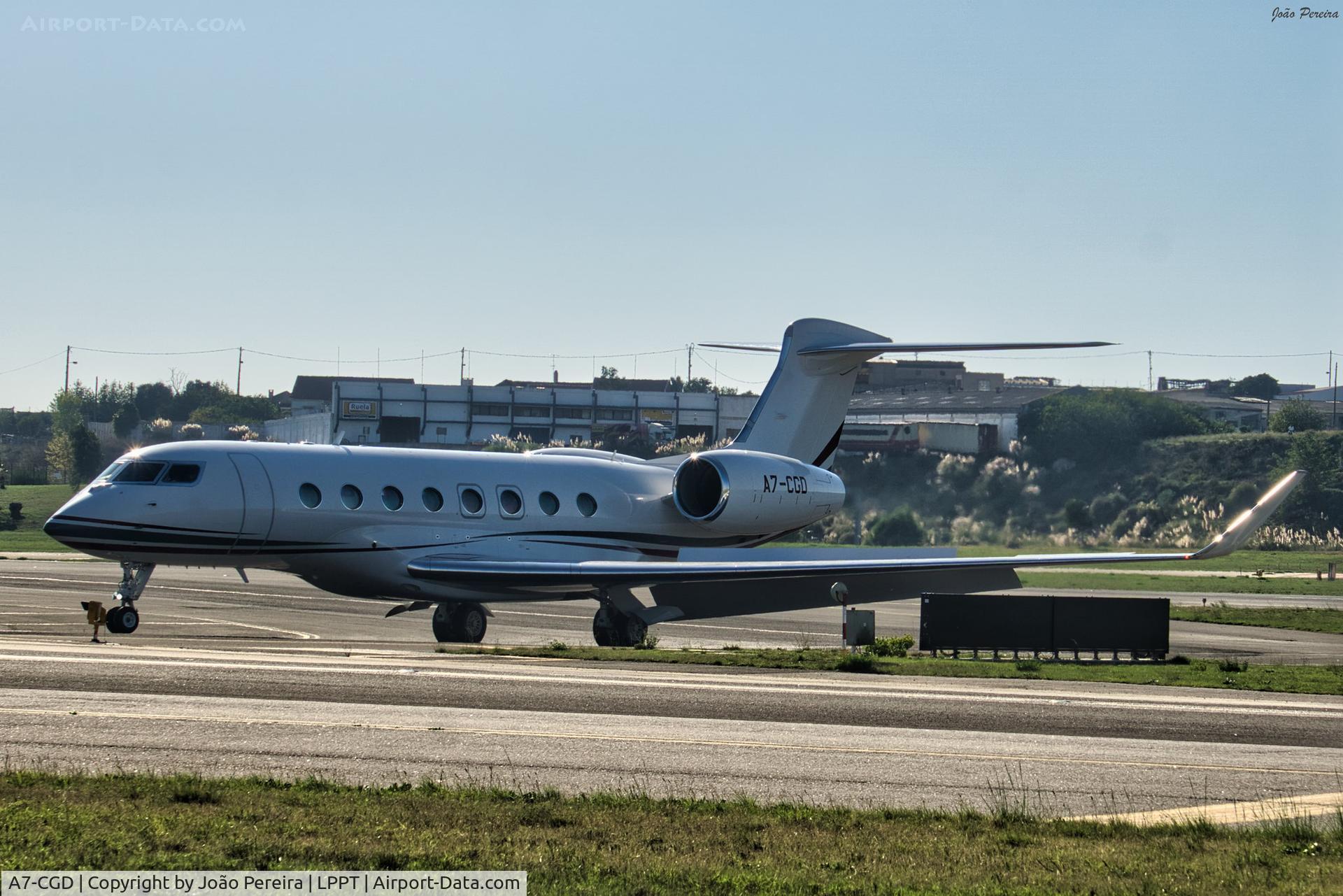 A7-CGD, 2017 Gulfstream Aerospace G650 (G-VI) C/N 6271, Gulfstream at LPPT