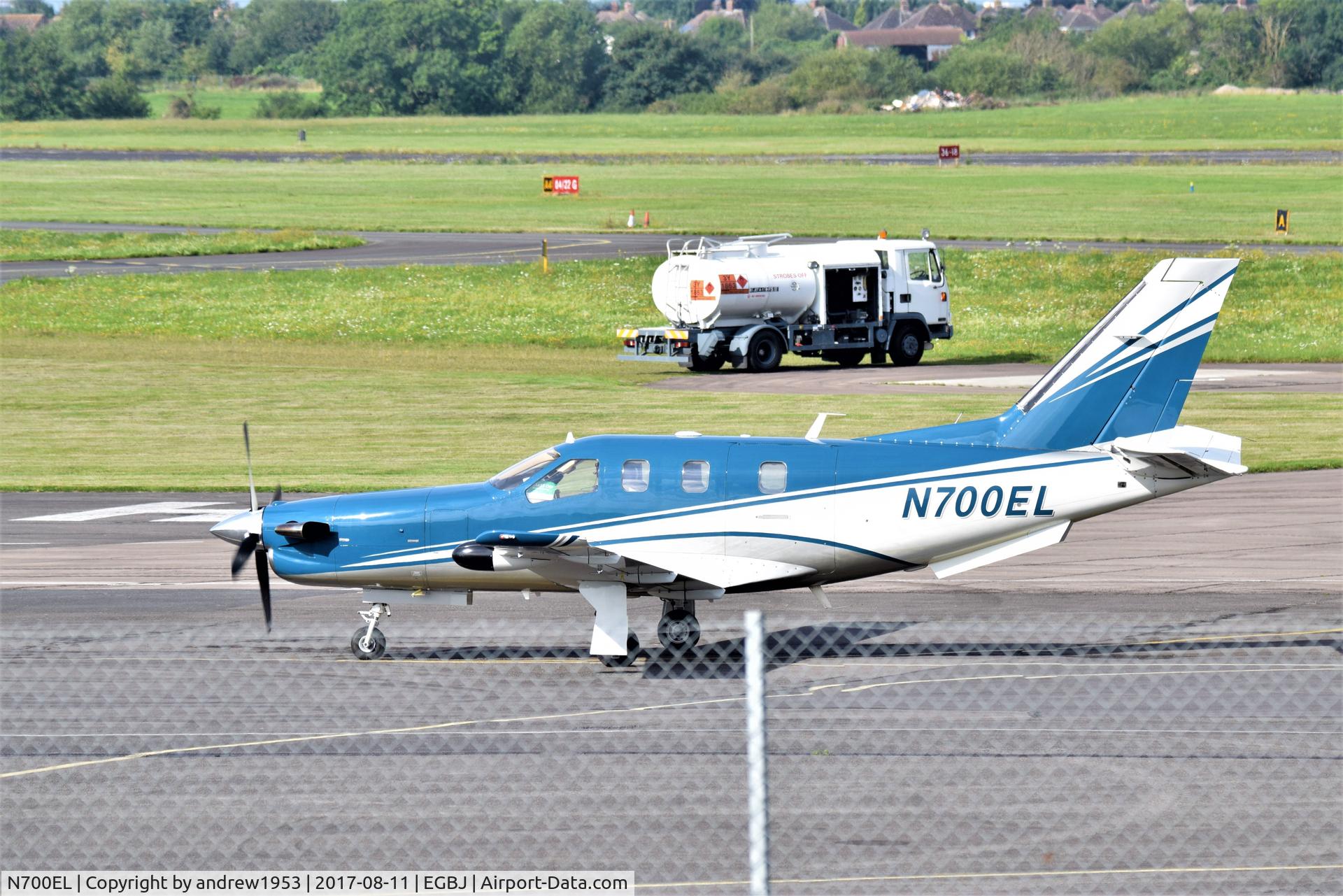 N700EL, 2002 Socata TBM-700 C/N 209, N700EL at Gloucestershire Airport.