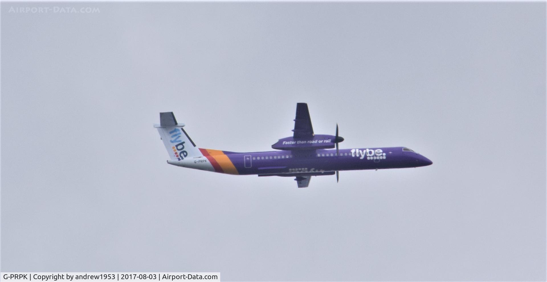 G-PRPK, 2008 Bombardier DHC-8-402 Dash 8 C/N 4203, G-PRPK over London.