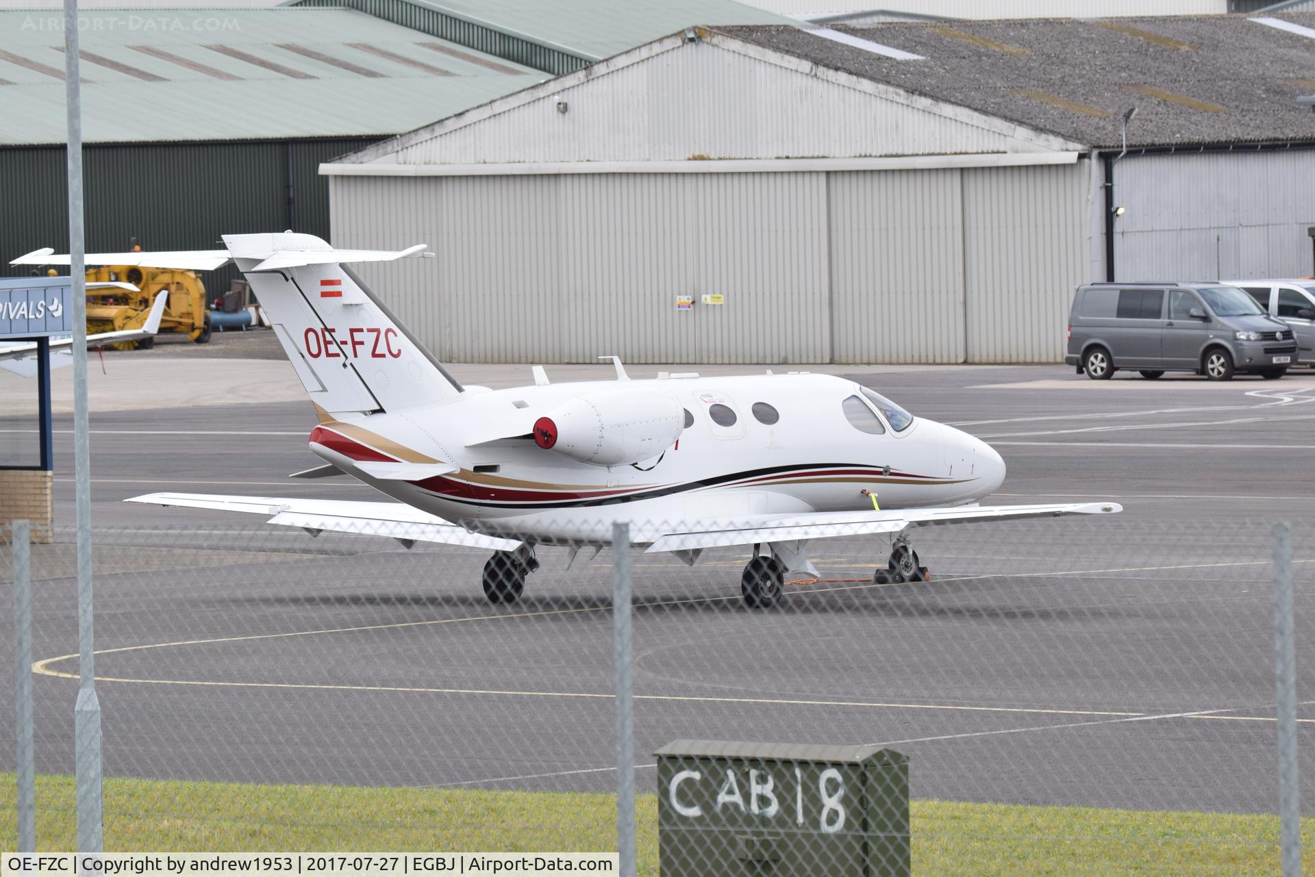 OE-FZC, 2009 Cessna 510 Citation Mustang Citation Mustang C/N 510-0196, OE-FZC at Gloucestershire Airport.