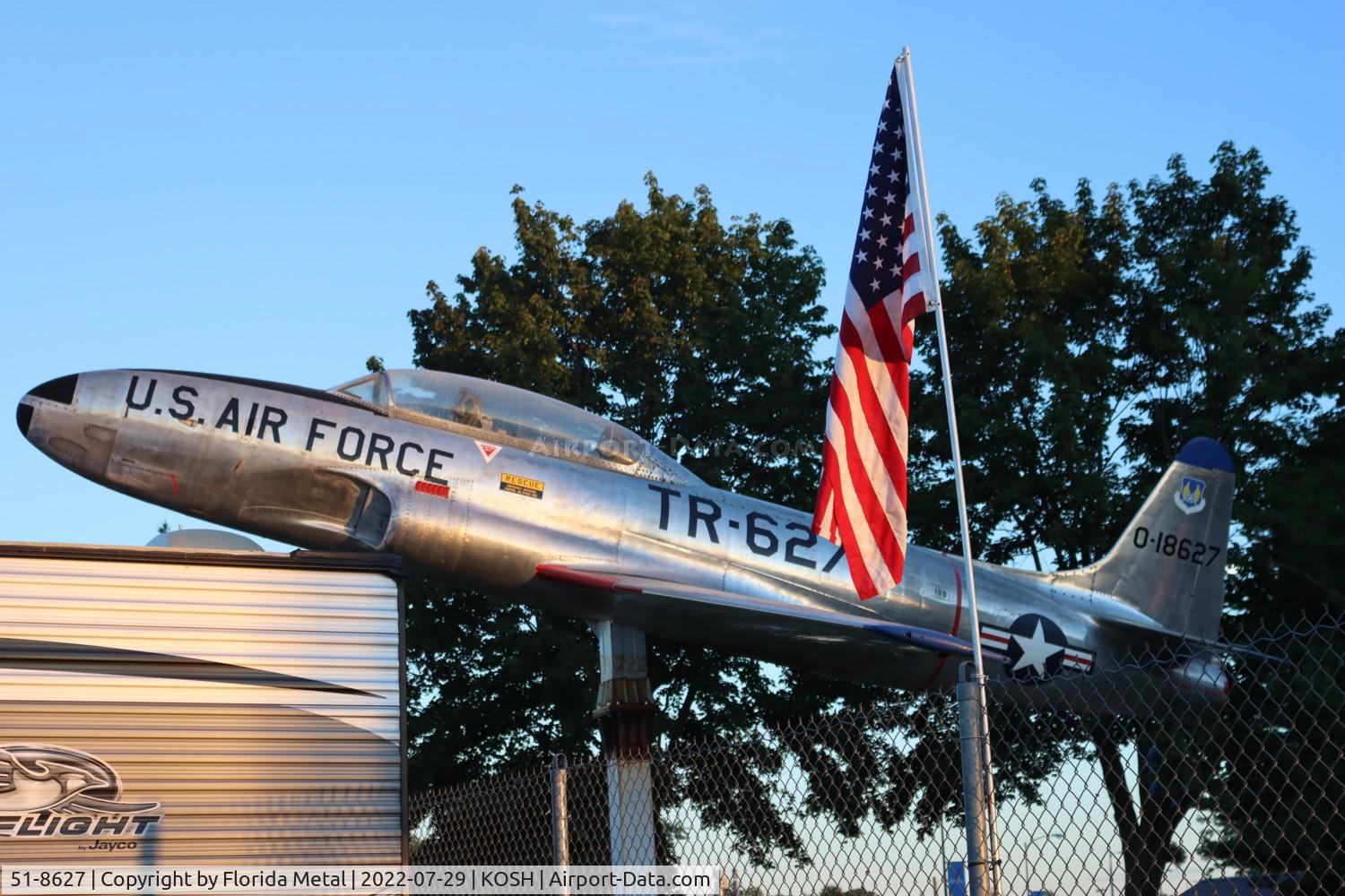 51-8627, 1951 Lockheed T-33A Shooting Star C/N 580-6411, Gate Guard 2022 OSH