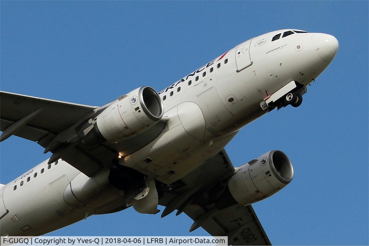 F-GUGQ, 2006 Airbus A318-111 C/N 2972, Airbus A318-111, Take off rwy 07R, Brest-Bretagne Airport (LFRB-BES)