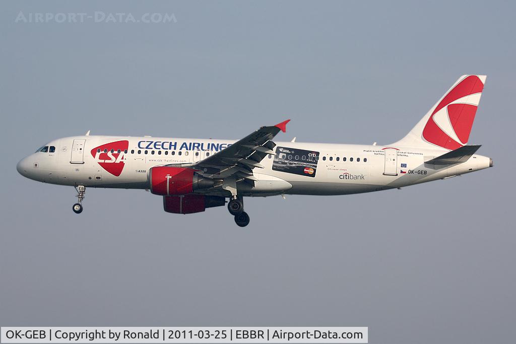 OK-GEB, 2001 Airbus A320-214 C/N 1450, at bru