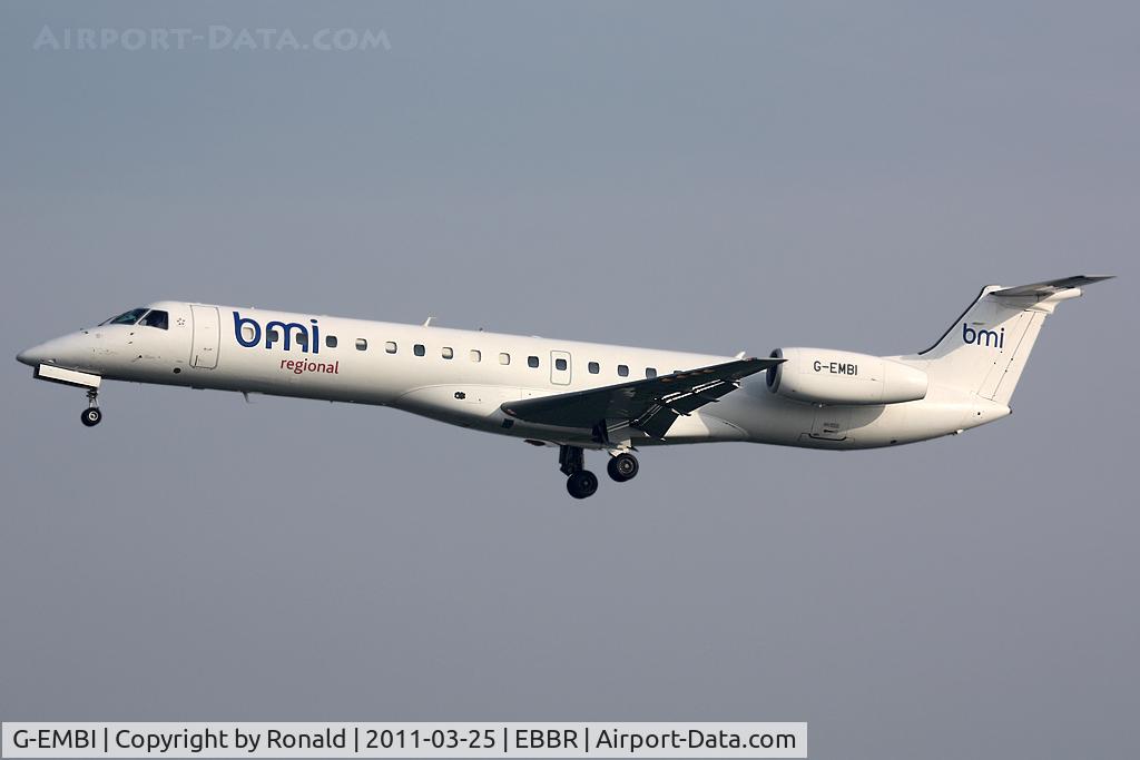G-EMBI, 1999 Embraer EMB-145EU (ERJ-145EU) C/N 145126, at bru