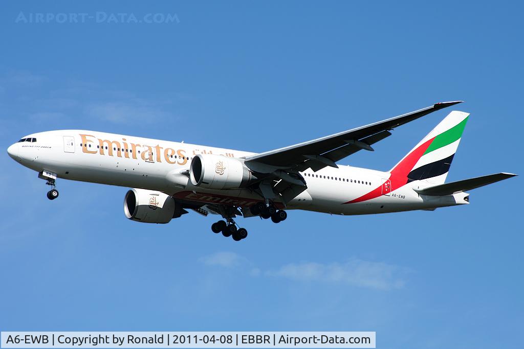 A6-EWB, 2007 Boeing 777-21H/LR C/N 35573, at bru