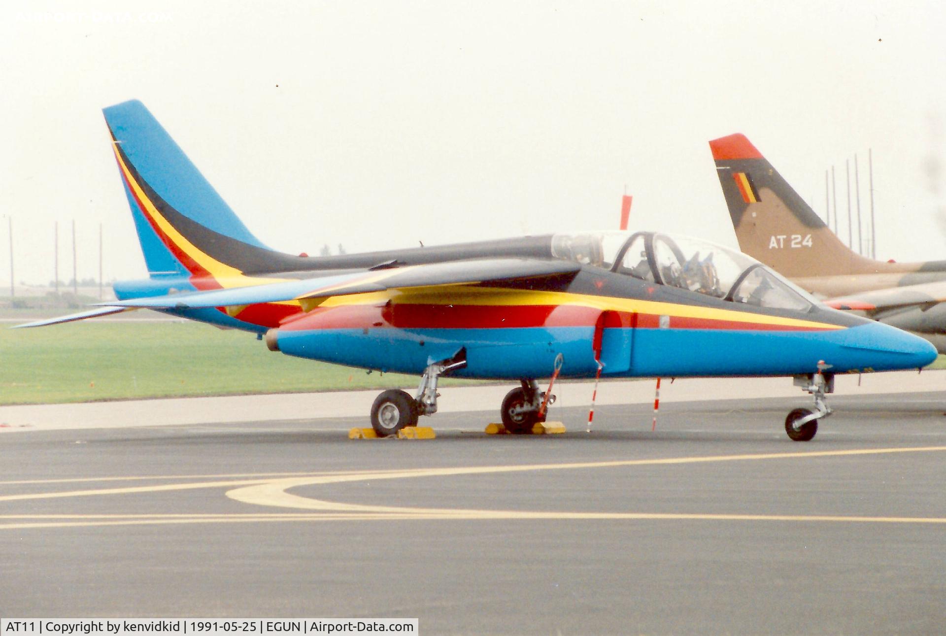 AT11, Dassault-Dornier Alpha Jet 1B C/N B11/1032, At the 1991 Mildenhall Air Fete. Scanned from print.