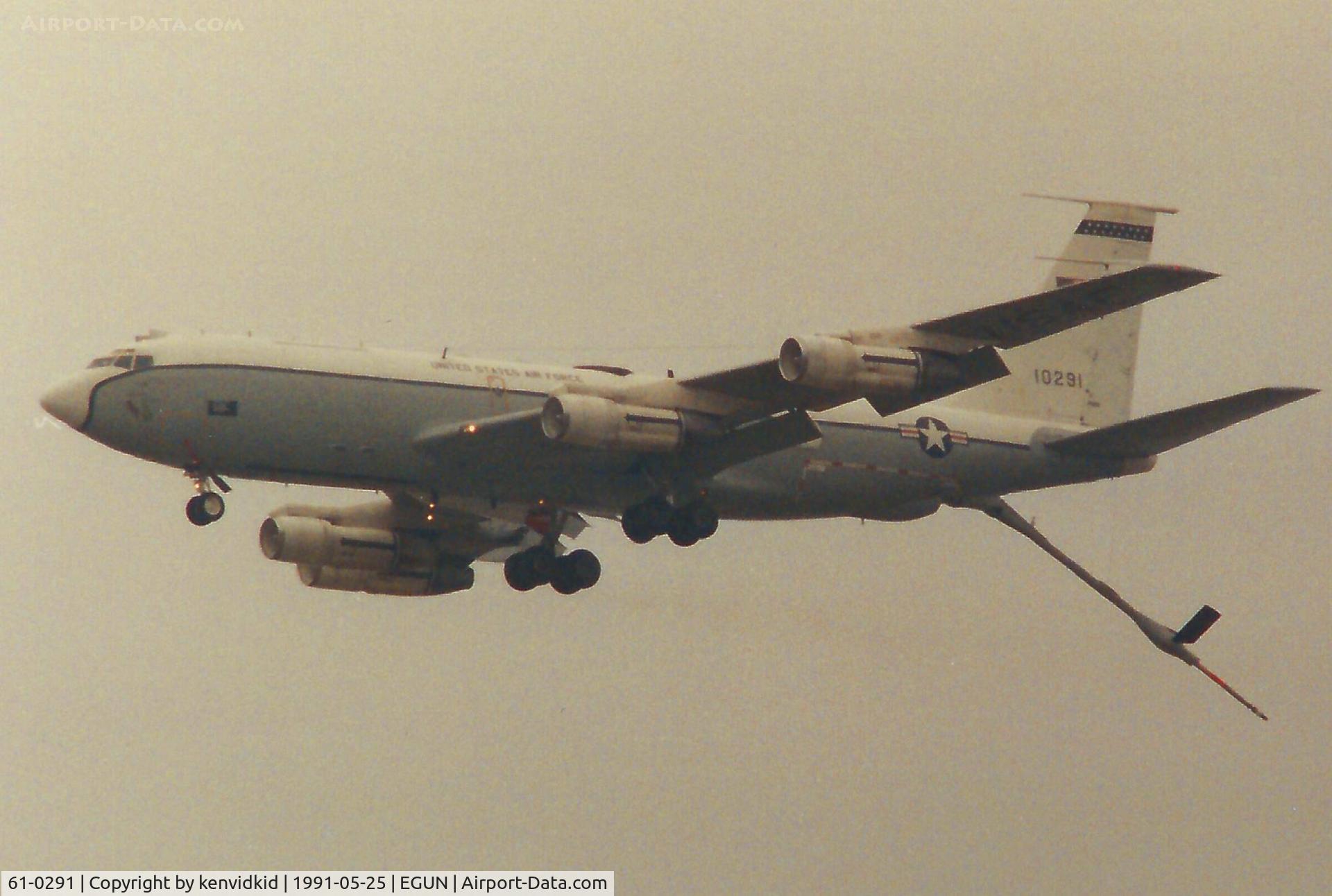 61-0291, 1961 Boeing EC-135H Stratotanker C/N 18198, At the 1991 Mildenhall Air Fete. Scanned from print.