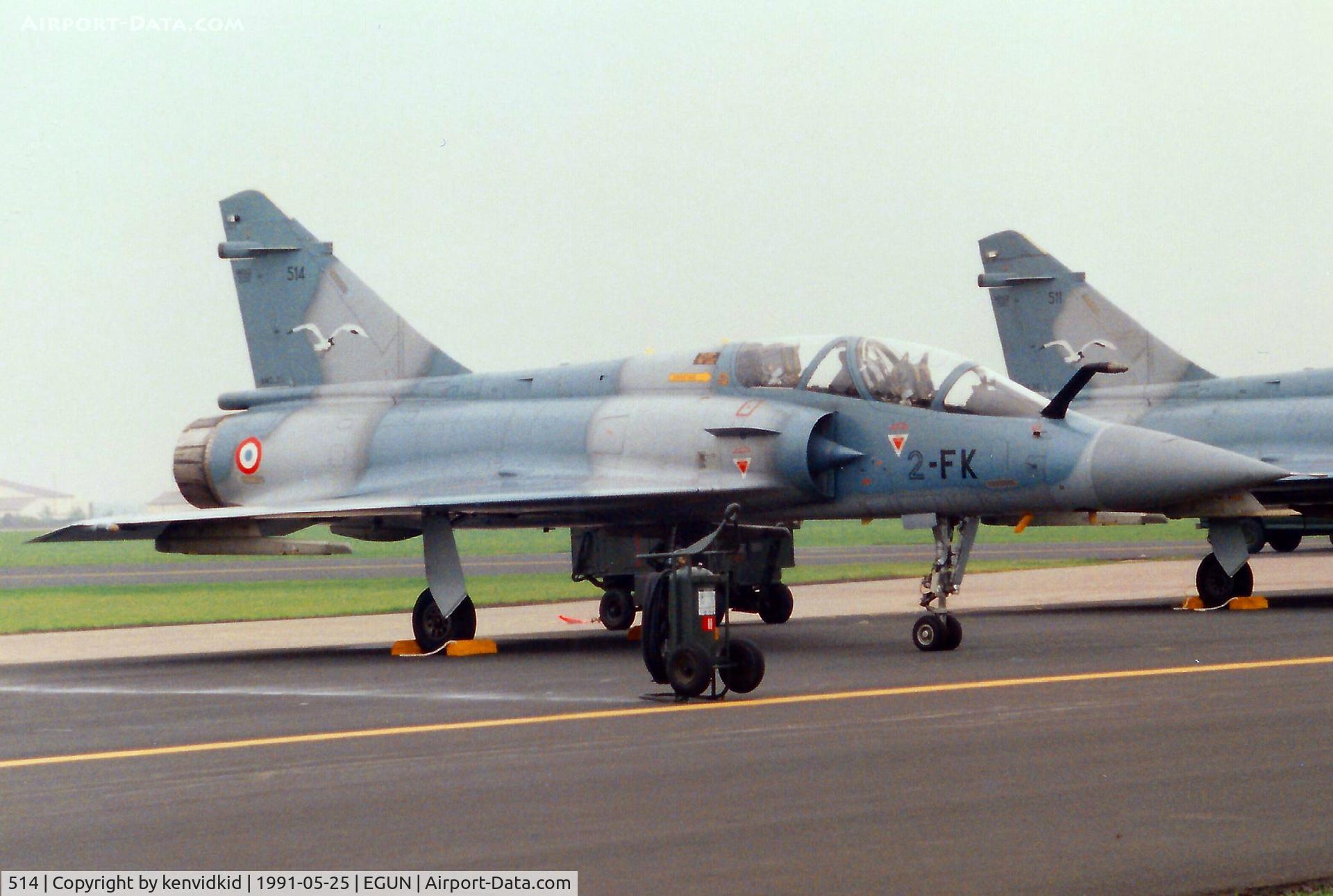 514, Dassault Mirage 2000B C/N 164, At the 1991 Mildenhall Air Fete. Scanned from print.