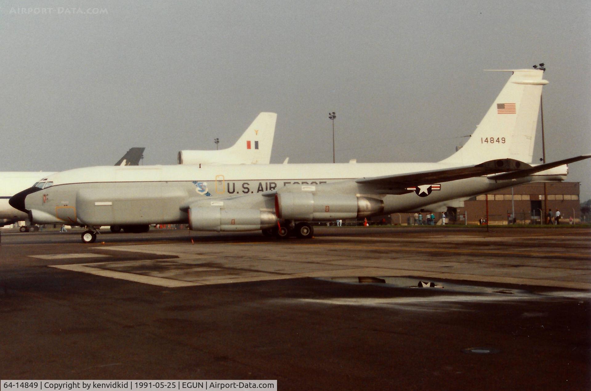 64-14849, 1964 Boeing RC-135U Combat Sent C/N 18789, At the 1991 Mildenhall Air Fete. Scanned from print.
