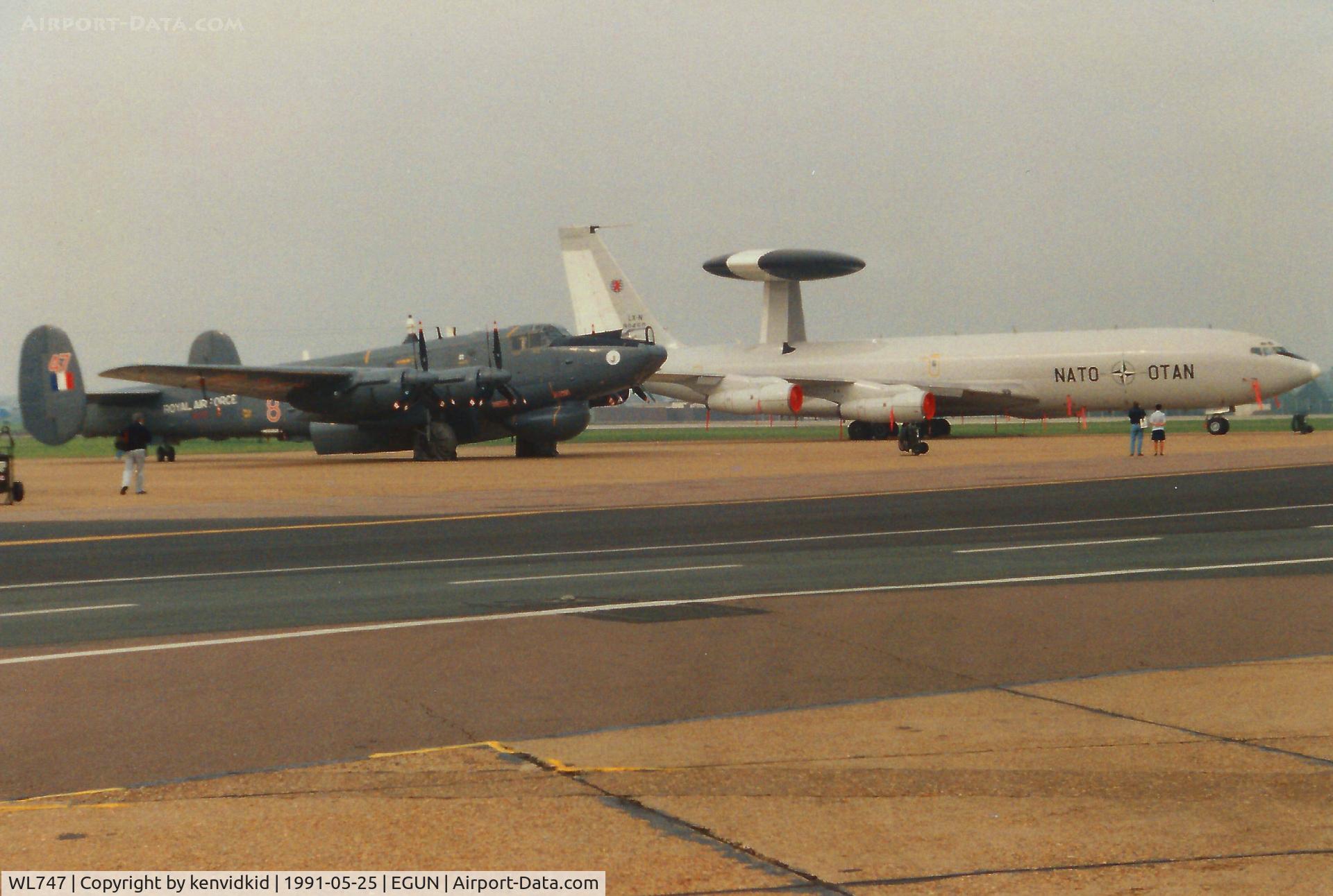 WL747, Avro 716 Shackleton AEW.2 C/N R3/696/239005, At the 1991 Mildenhall Air Fete. Scanned from print.