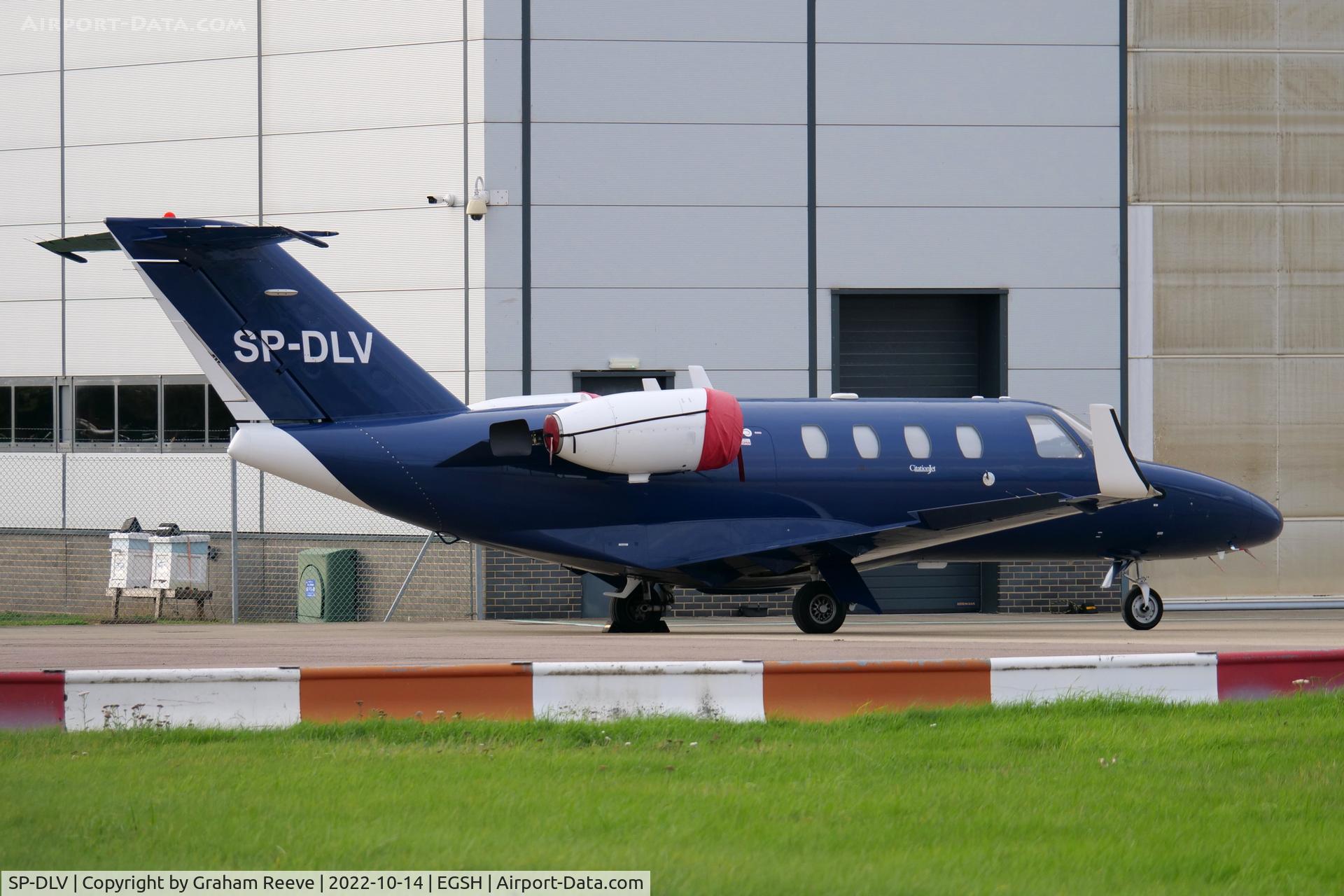 SP-DLV, 1998 Cessna 525 CitationJet CJ1 C/N 525-0279, Parked at Norwich.
