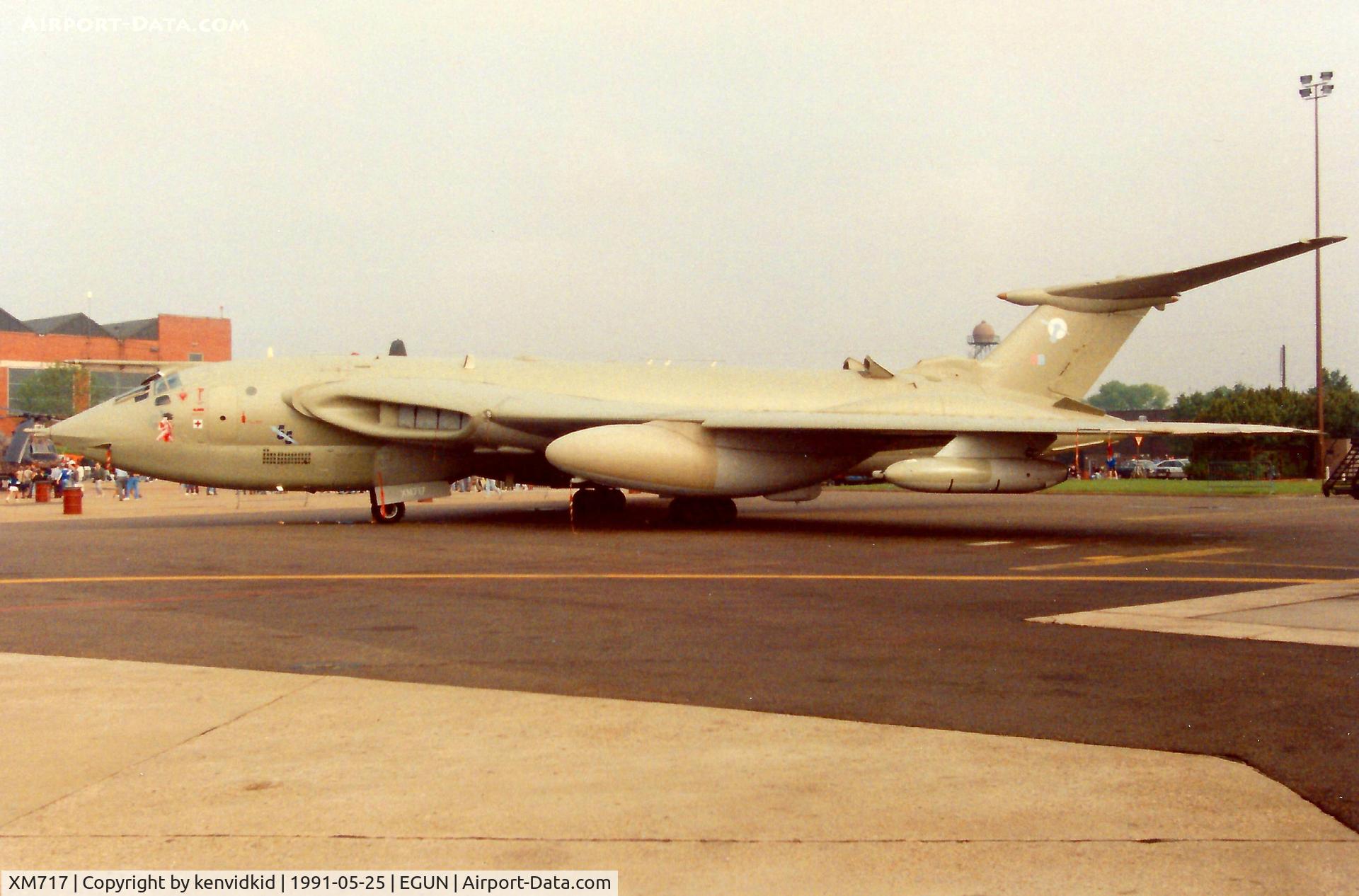 XM717, 1963 Handley Page Victor K.2 C/N HP80/85, At the 1991 Mildenhall Air Fete. Scanned from print.