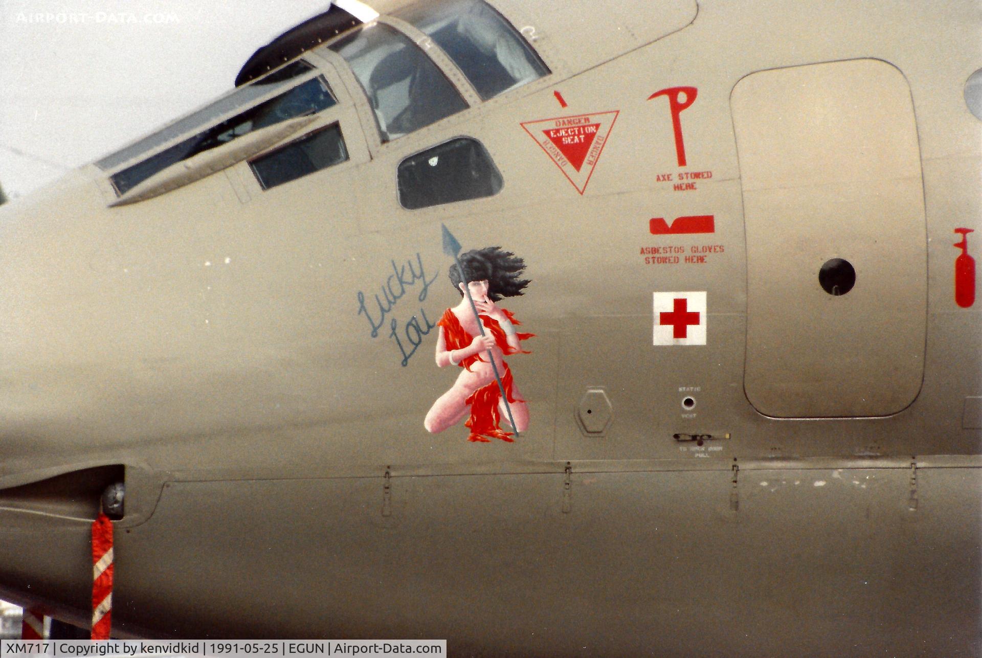 XM717, 1963 Handley Page Victor K.2 C/N HP80/85, At the 1991 Mildenhall Air Fete. Scanned from print.