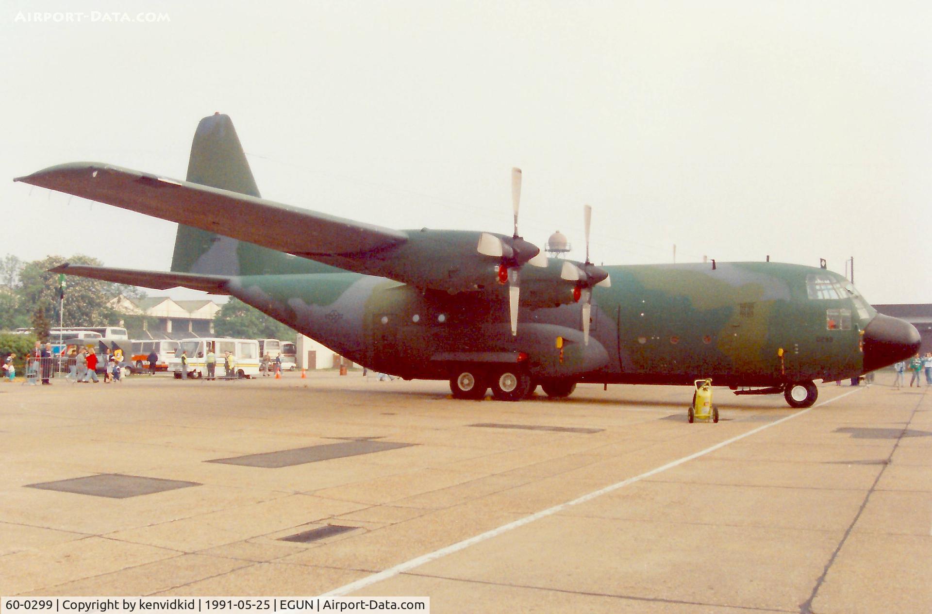 60-0299, 1960 Lockheed C-130B C/N 282-3603, At the 1991 Mildenhall Air Fete. Scanned from print.
