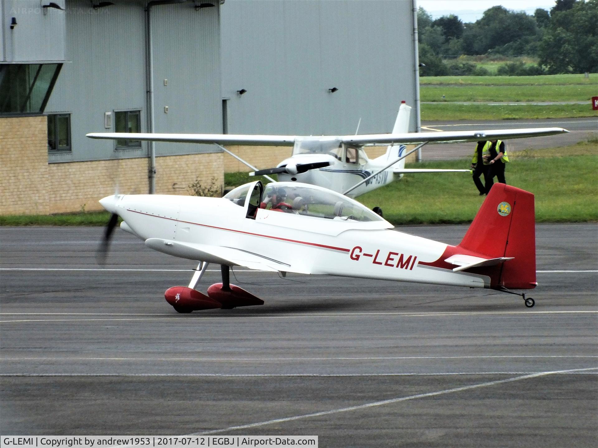 G-LEMI, 2015 Vans RV-8 C/N 303-15057, G-Lemi at Gloucestershire Airport.