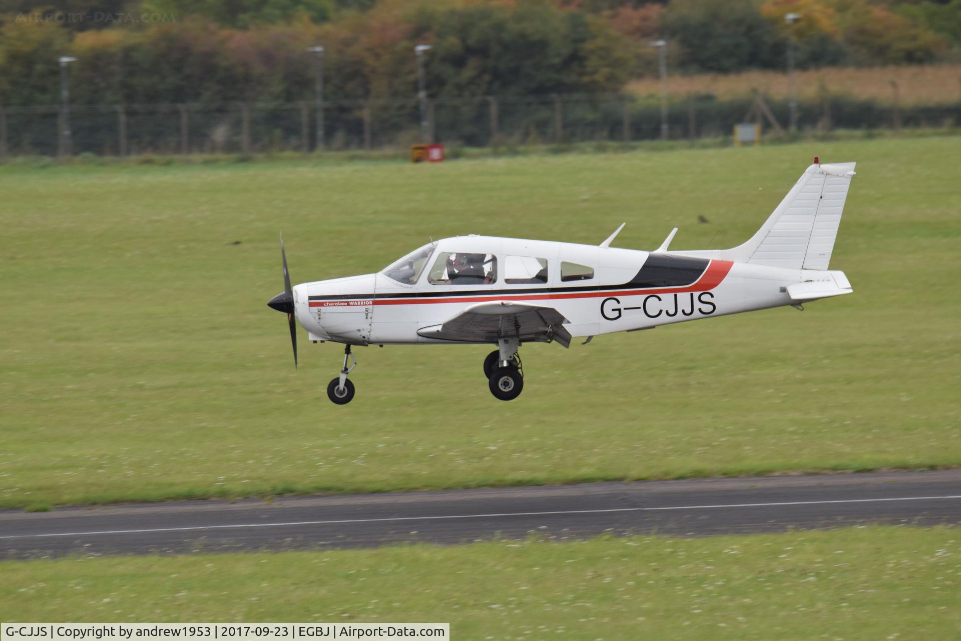 G-CJJS, 1976 Piper PA-28-151 Cherokee Warrior C/N 28-7615377, G-CJJS at Gloucestershire Airport.