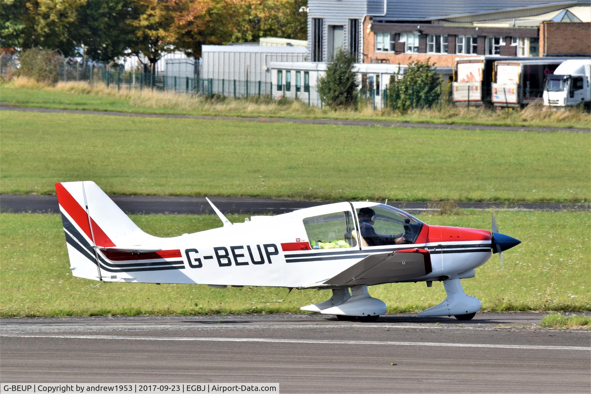 G-BEUP, 1977 Robin DR-400-180 Regent Regent C/N 1228, G-BEUP at Gloucestershire Airport.