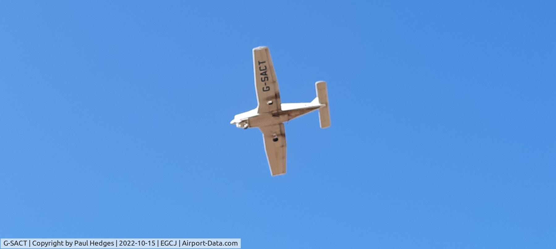 G-SACT, 1988 Piper PA-28-161 Cadet C/N 2841048, Coming in to land 
Sherburn in Elmet, Leeds LS25 6JE