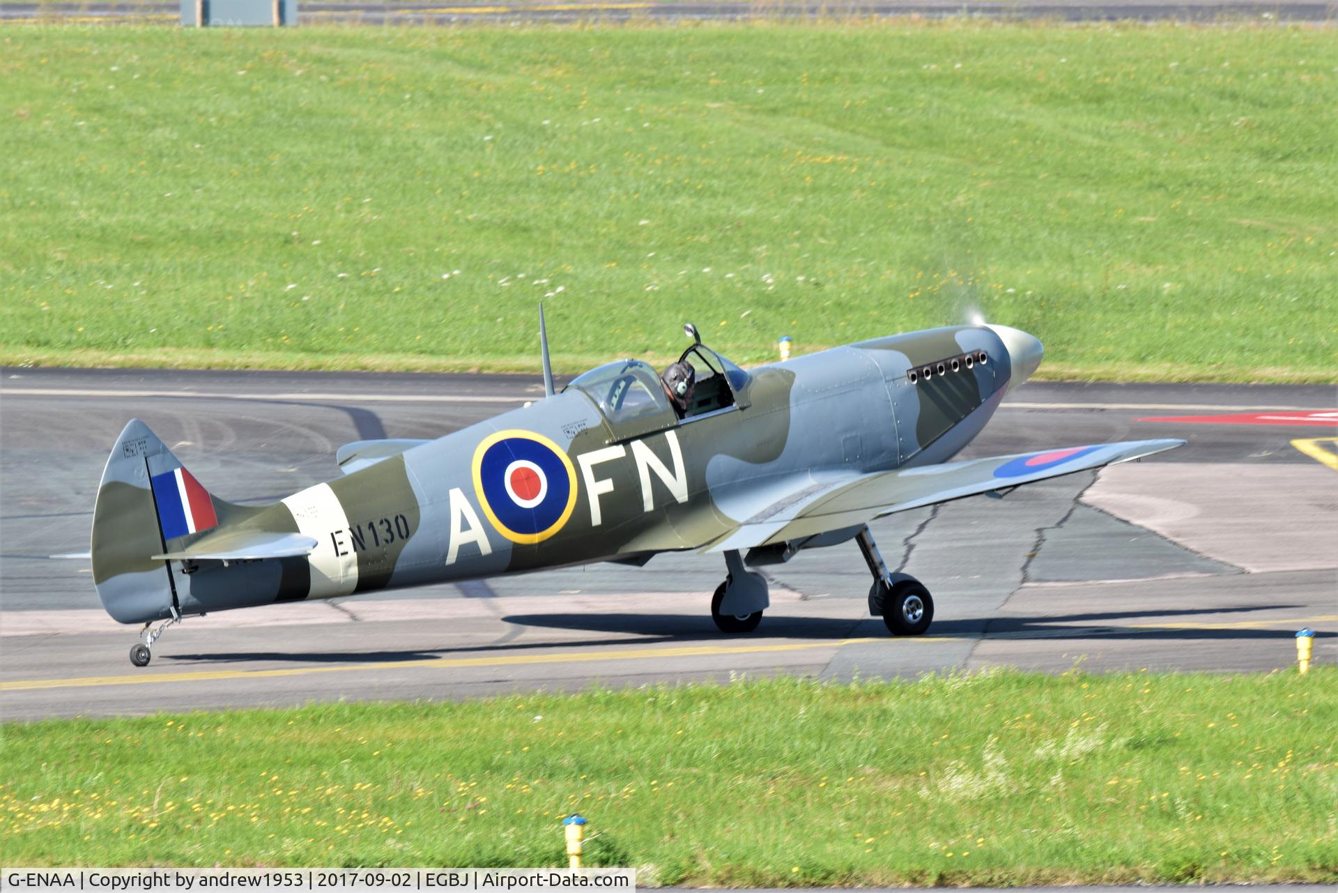 G-ENAA, 2013 Supermarine Aircraft Spitfire Mk.26B C/N LAA 324-15097, G-ENAA (EN130) at Gloucestershire Airport.