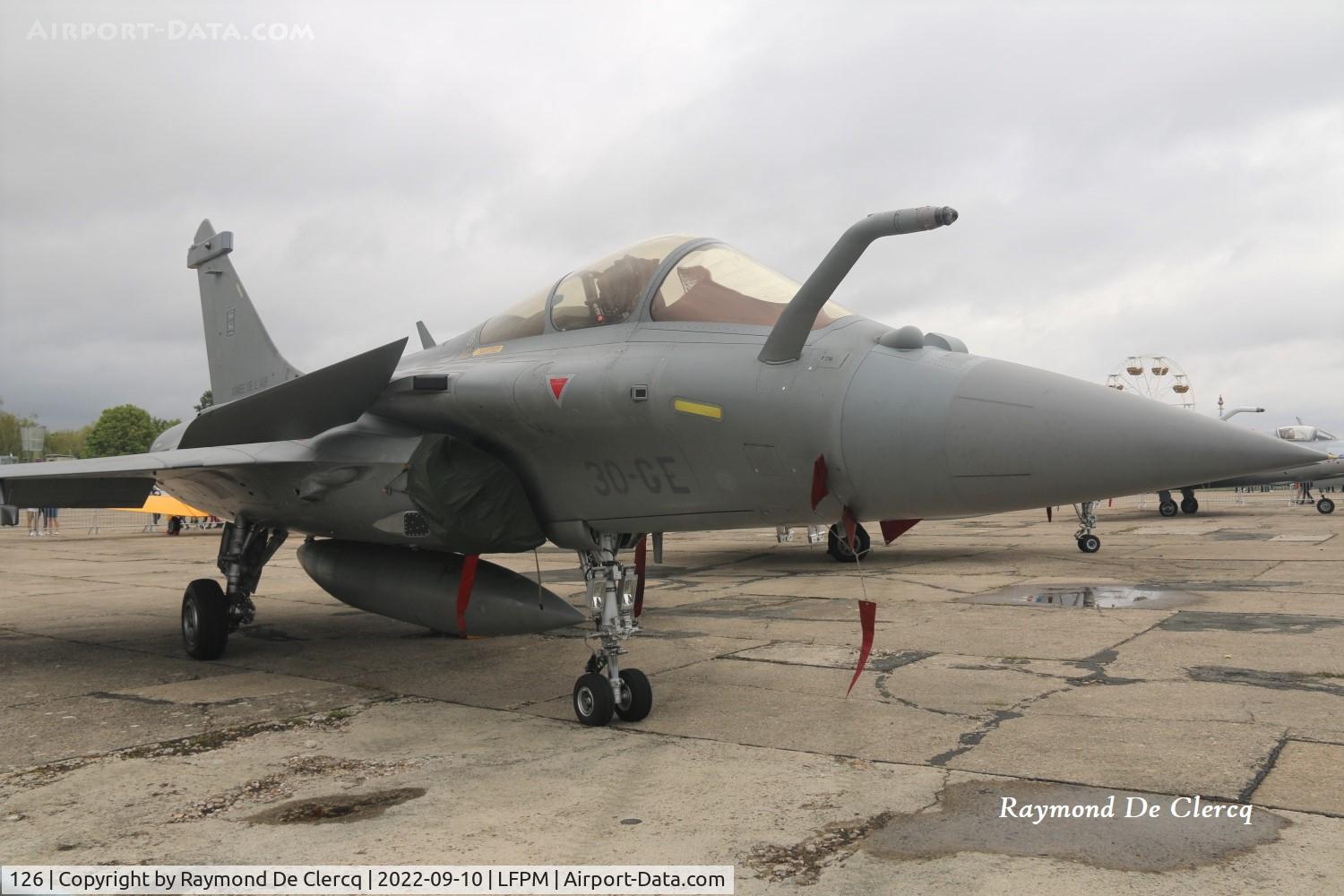 126, Dassault Rafale C C/N 126, 126 Rafale currently coded as 30-GE, seen at Air Legend Air Show Melun.