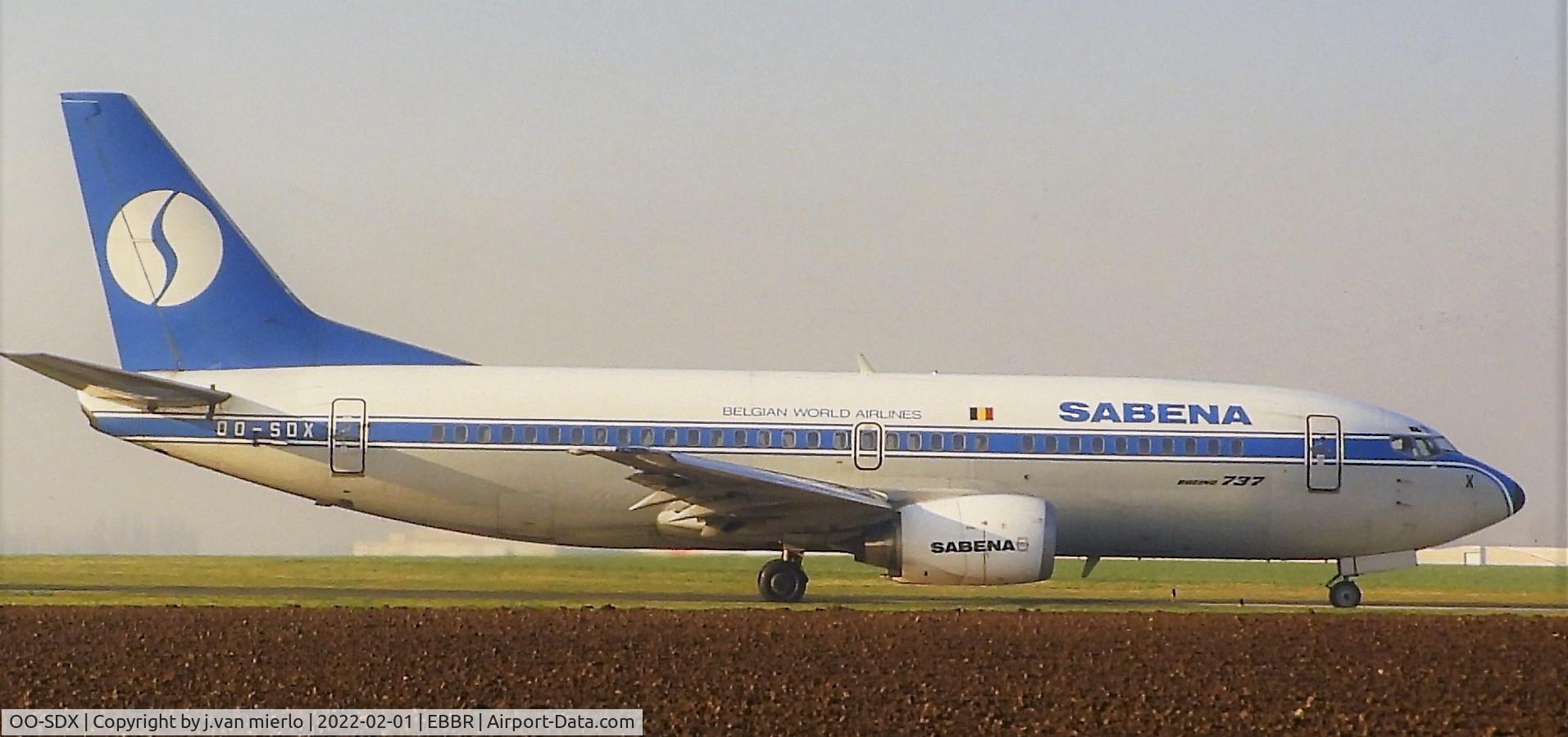 OO-SDX, 1987 Boeing 737-329 C/N 23773, Slide scan