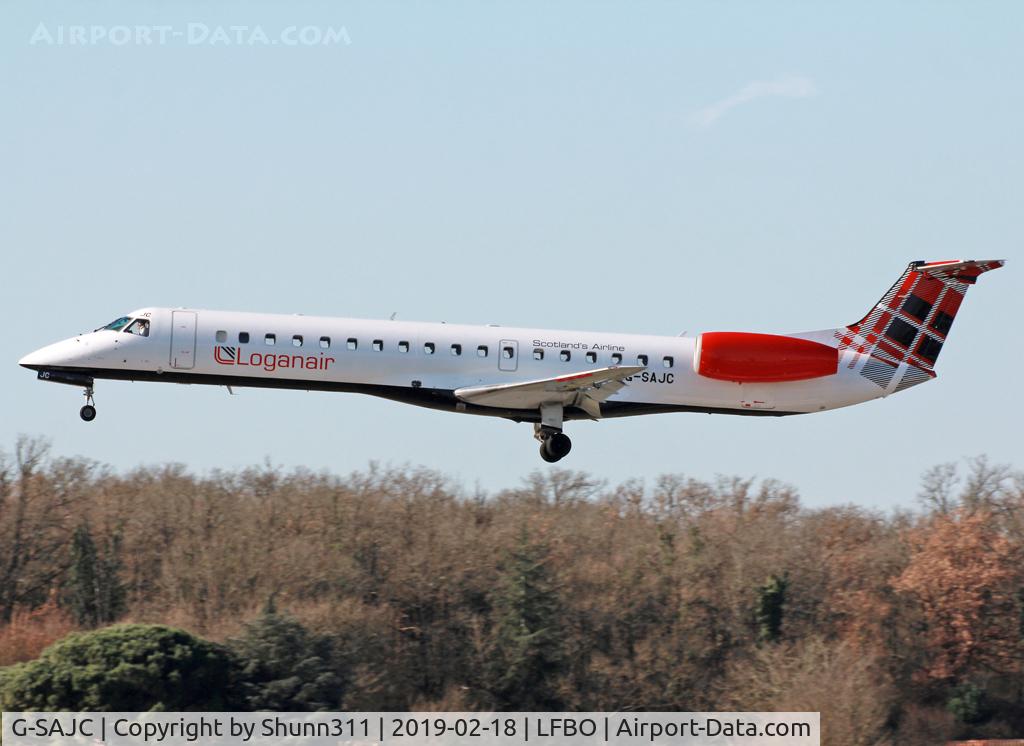 G-SAJC, 2000 Embraer EMB-145EP (ERJ-145EP) C/N 145280, Landing rwy 14R