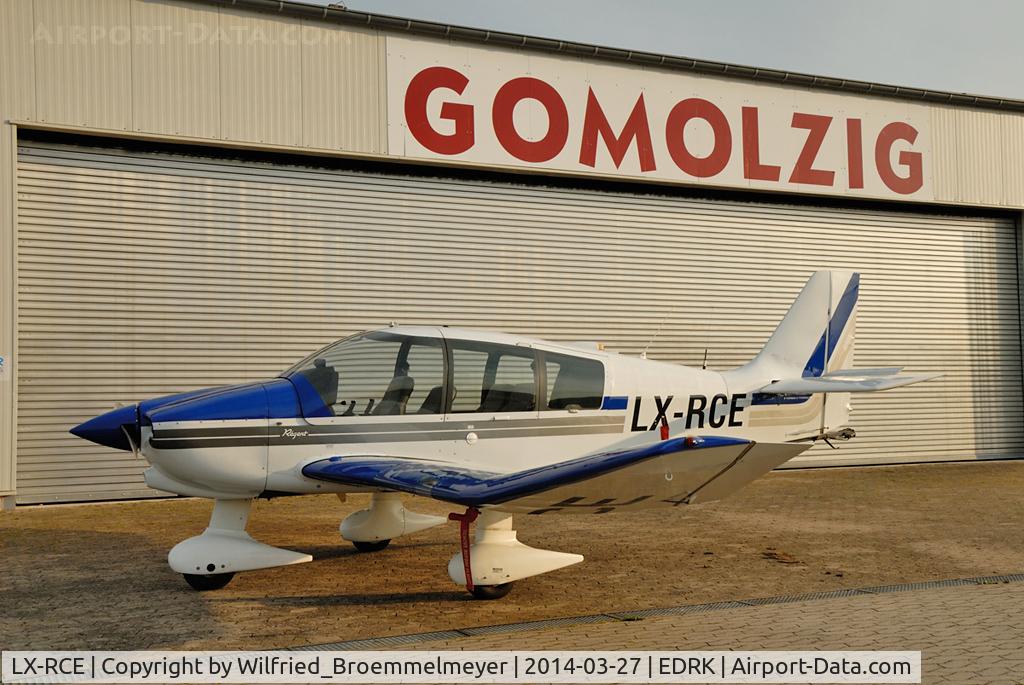 LX-RCE, Robin DR-400-180 Regent Regent C/N 2313, Waiting in front of our hangar after maintenance.