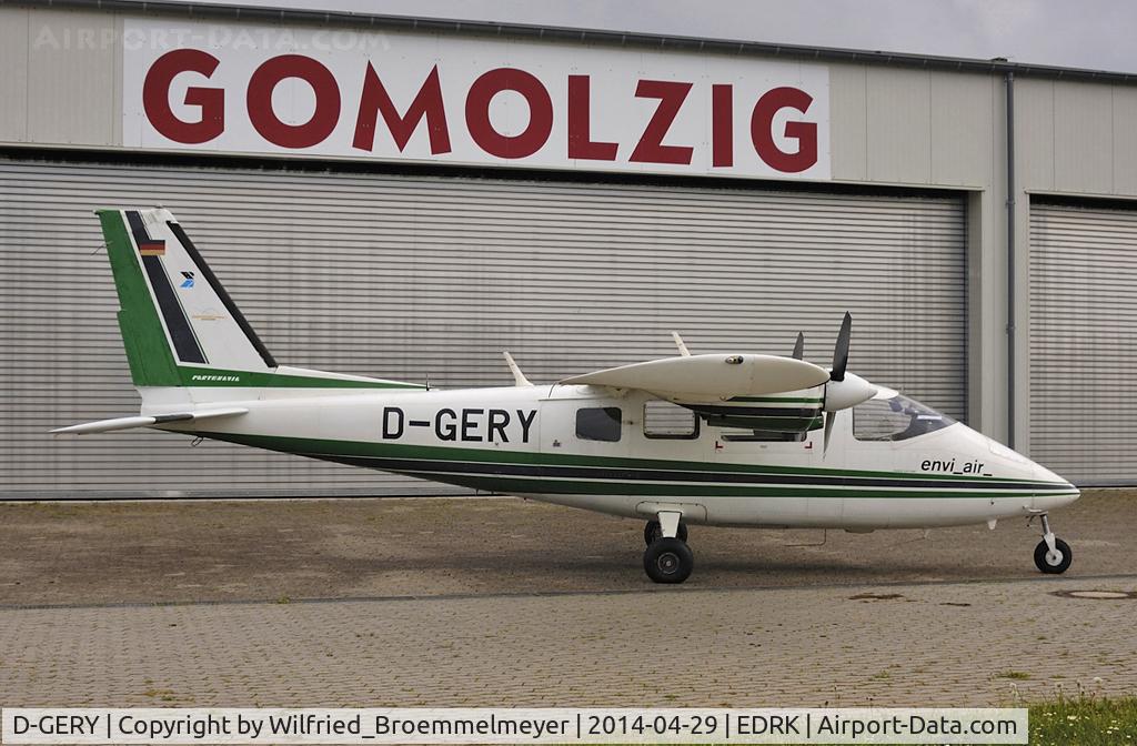 D-GERY, Partenavia P-68B C/N 49, Ready for further operation after maintenance. Parked in front of our hangar in Koblenz.