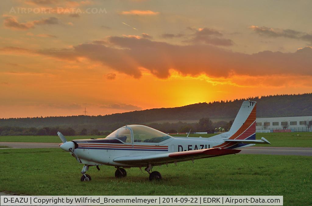 D-EAZU, 1987 FFA AS-202/18A-4 Bravo C/N 225, Stored and waiting for cockpit modification at Koblenz Airfield - 2014-09-22.