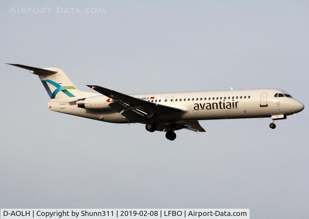 D-AOLH, 1995 Fokker 100 (F-28-0100) C/N 11505, Landing rwy 14R