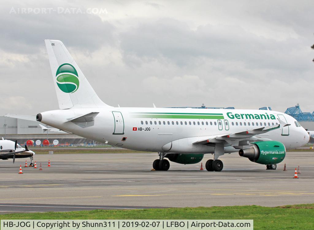 HB-JOG, 2009 Airbus A319-112 C/N 3818, Parked at the General Aviation area...