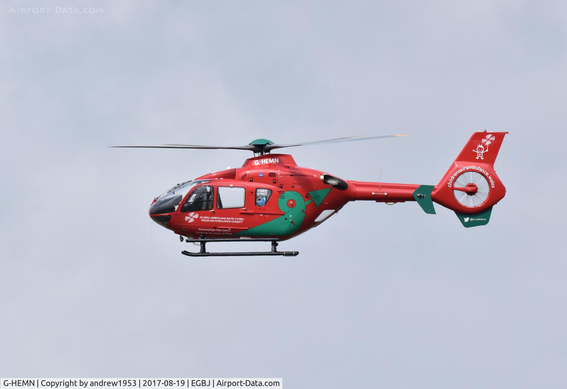 G-HEMN, 2012 Eurocopter EC-135T-2+ C/N 1070, G-HEMN at Gloucestershire Airport.