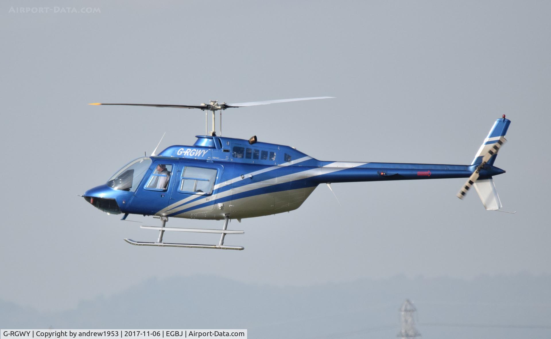 G-RGWY, 1980 Bell 206B JetRanger III C/N 3035, G-RGWY at Gloucestershire Airport.