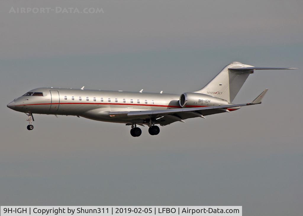 9H-IGH, 2013 Bombardier BD-700-1A10 Global 6000 C/N 9570, Landing rwy 32R